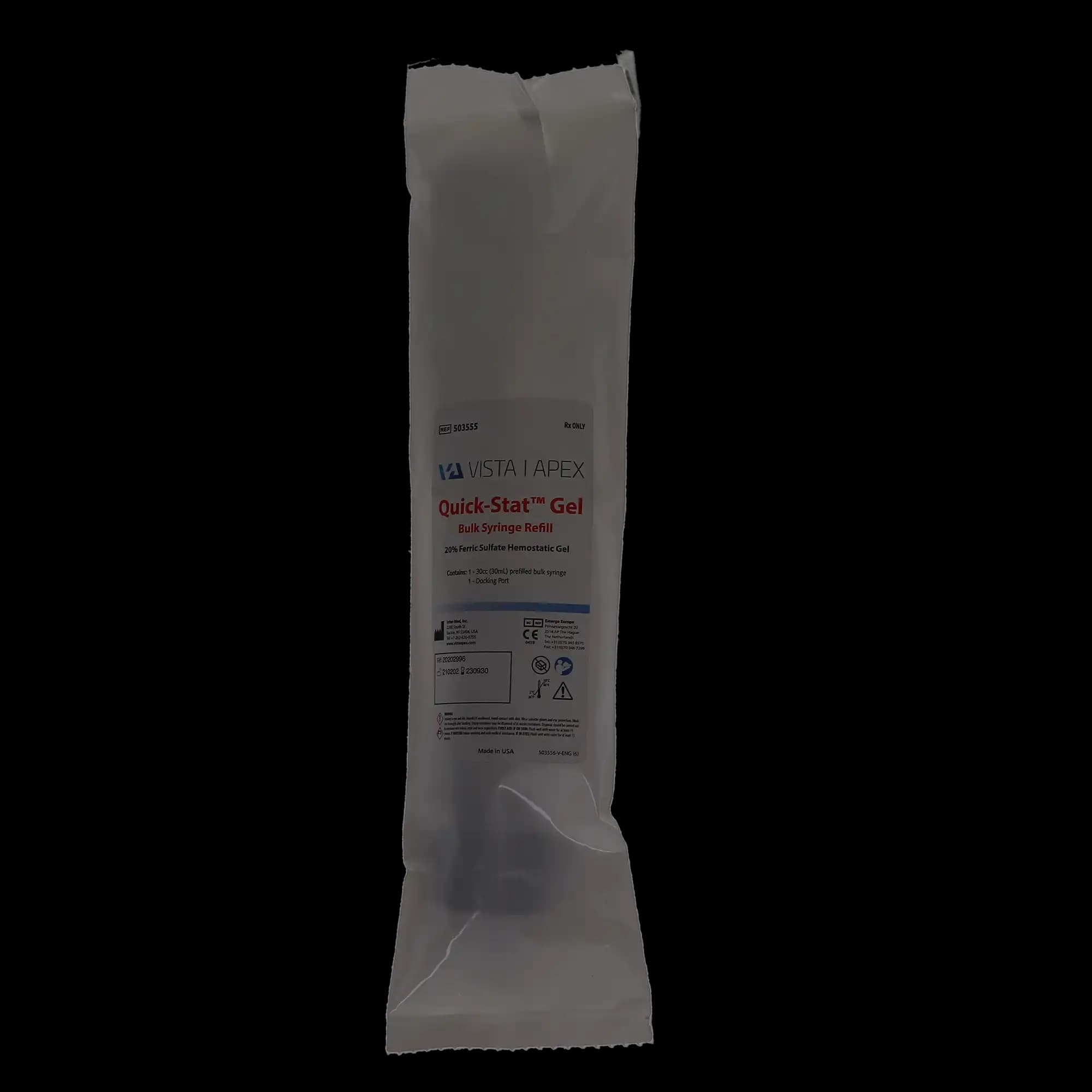 Quick-Stat FS Hemostatic Gel, 20% Ferric Sulfate, Bulk Syringe Refill, 30 mL, with Docking Port, 503555 thumbnail 5