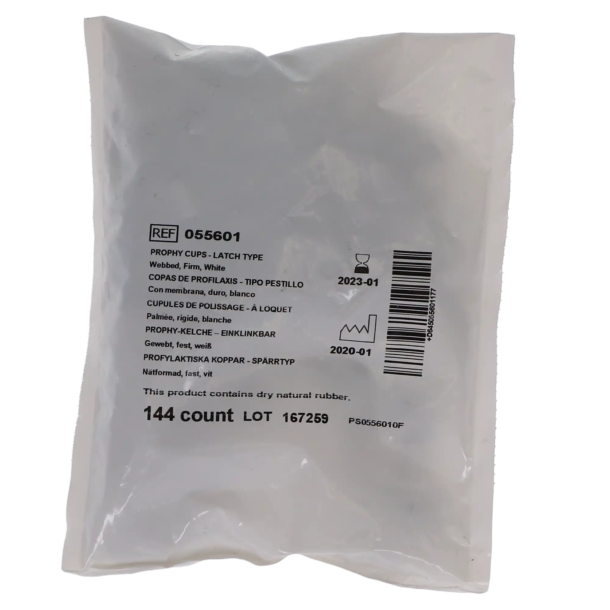 Young Dental Traditional Web™ Long Latch-Type Prophy Cups, Webbed, Firm, White, 144/Pkg, 055601 thumbnail 6