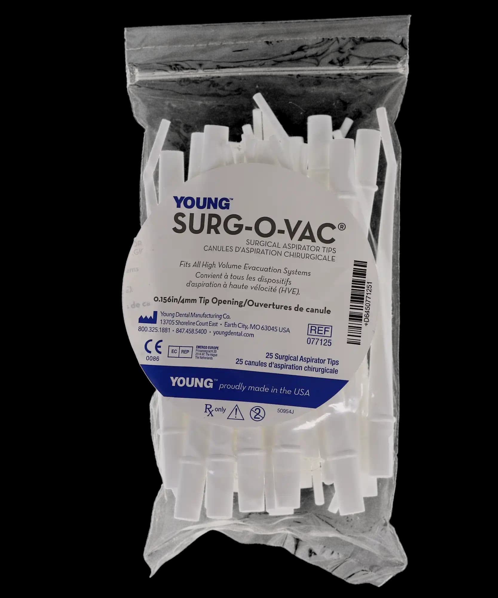 Surg-O-Vac I Surgical Aspirator Tips, Plastic, 4 mm (0.125"), White, 25/Pk, 077125 thumbnail 8