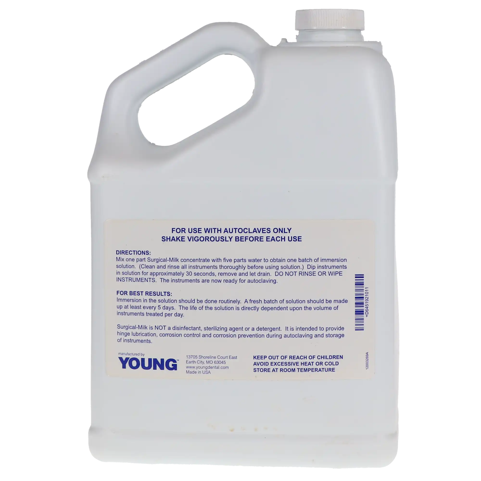 Lorvic Surgical Milk Concentrate Instrument Lubricant & Corrosion Inhibitor, Non-Toxic, Odor-Free, 1 Gallon Bottle, 192101 thumbnail 4