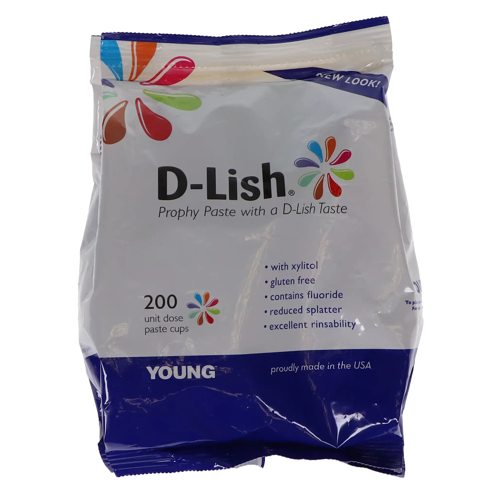 D-Lish Prophy Paste, Coarse, Assorted Flavors, 1.23% Fluoride & Xylitol, Gluten-Free, 200 Unit Dose Cups/Box, 304320 thumbnail 8