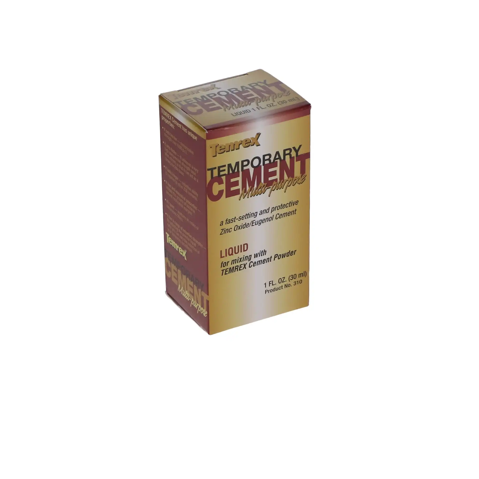 Temrex Zinc Oxide Eugenol Temporary Cement Liquid Refill, 1 oz Bottle, 310 thumbnail 10