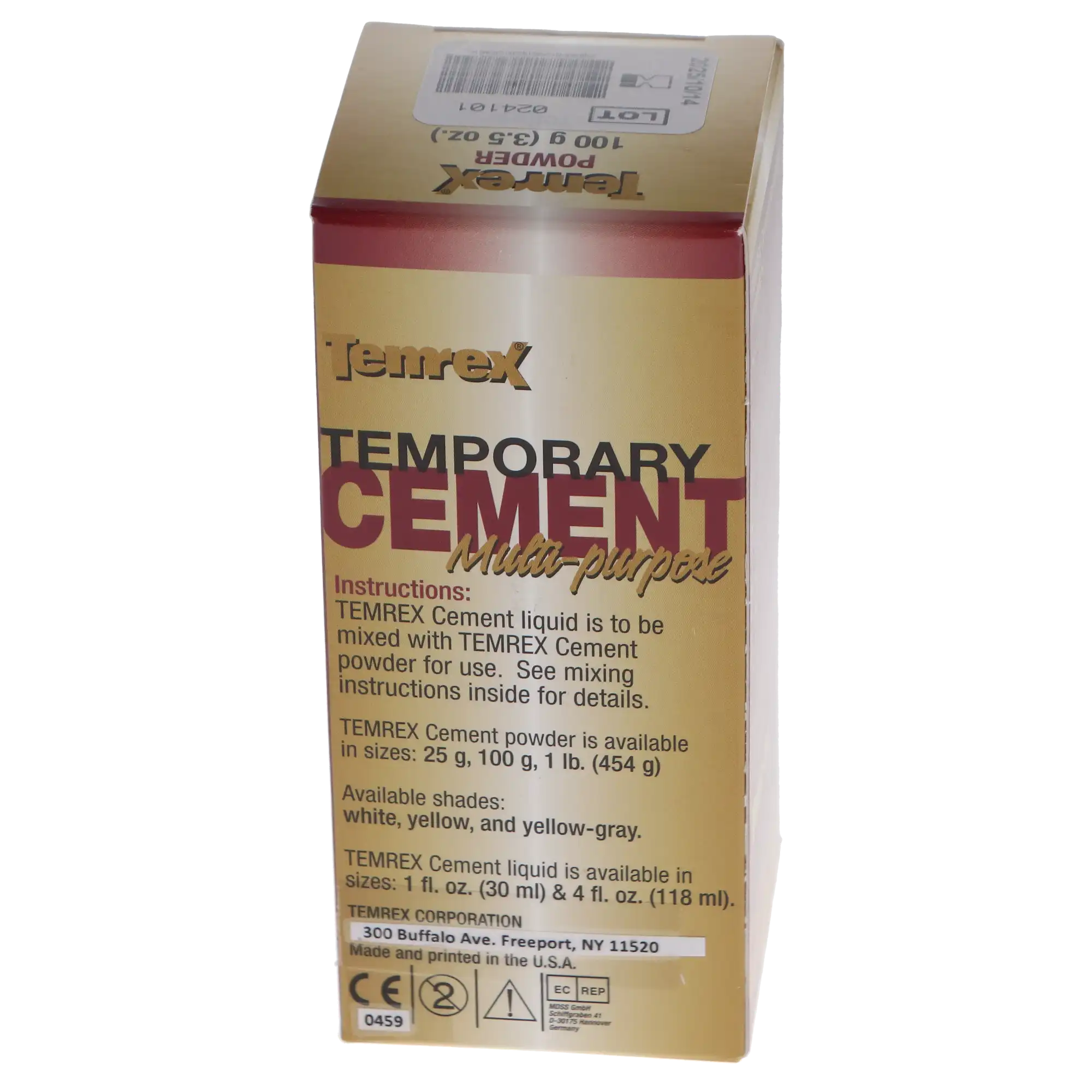 Temrex ZOE Temporary Cement, Powder Refill, White, 100 g Bottle, 340 thumbnail 9