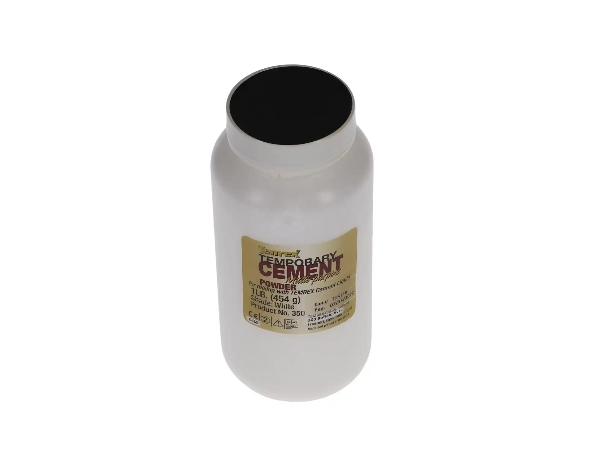 Temrex Zinc Oxide Eugenol Temporary Cement Powder, White, 1 lb (350) thumbnail 6
