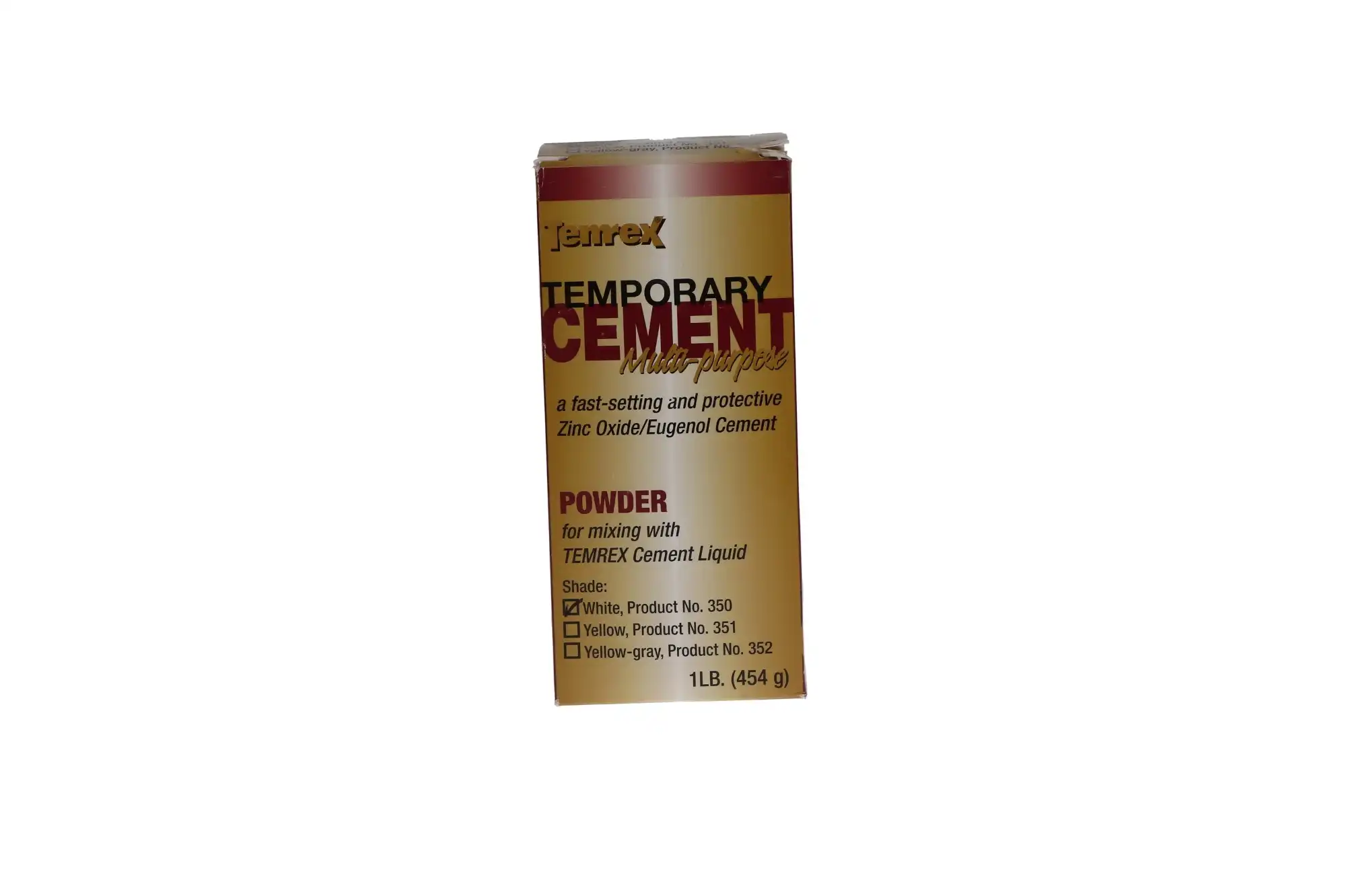 Temrex Zinc Oxide Eugenol Temporary Cement Powder, White, 1 lb (350) thumbnail 8