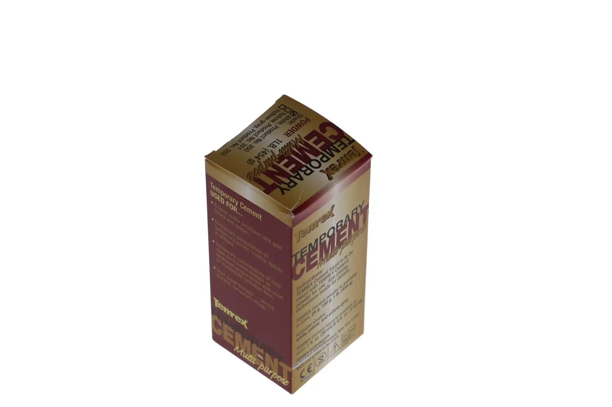 Temrex Zinc Oxide Eugenol Temporary Cement Powder, White, 1 lb (350) thumbnail 9