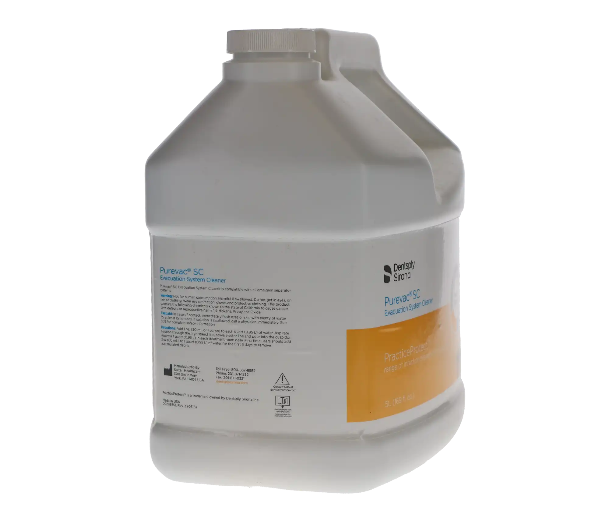 Purevac SC Evacuation System Cleaner, 5 L Bottle, 1 oz Pump, 169 Treatments, 21135 thumbnail 2