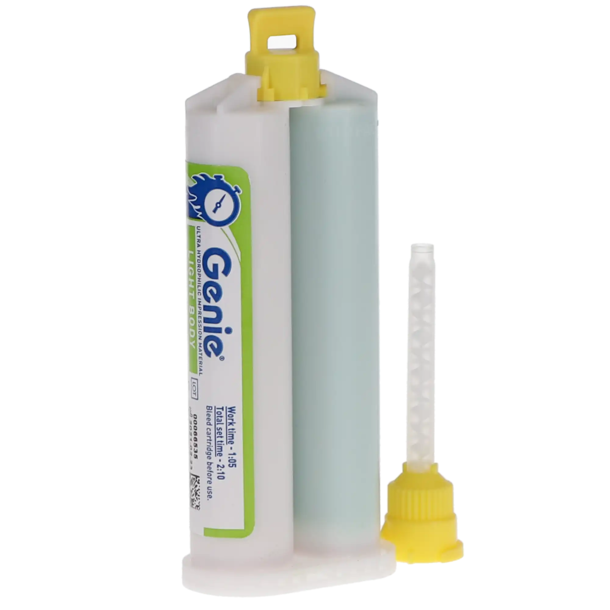 Genie VPS Impression Material, Light Body, Rapid Set, Berry Flavor, Green, 50 ml Cartridges, 2/Pk, 77610 - Genie VPS Impression Material, Light Body, Rapid Set, 50 ml, 2/Pk, 77610 - Image 1