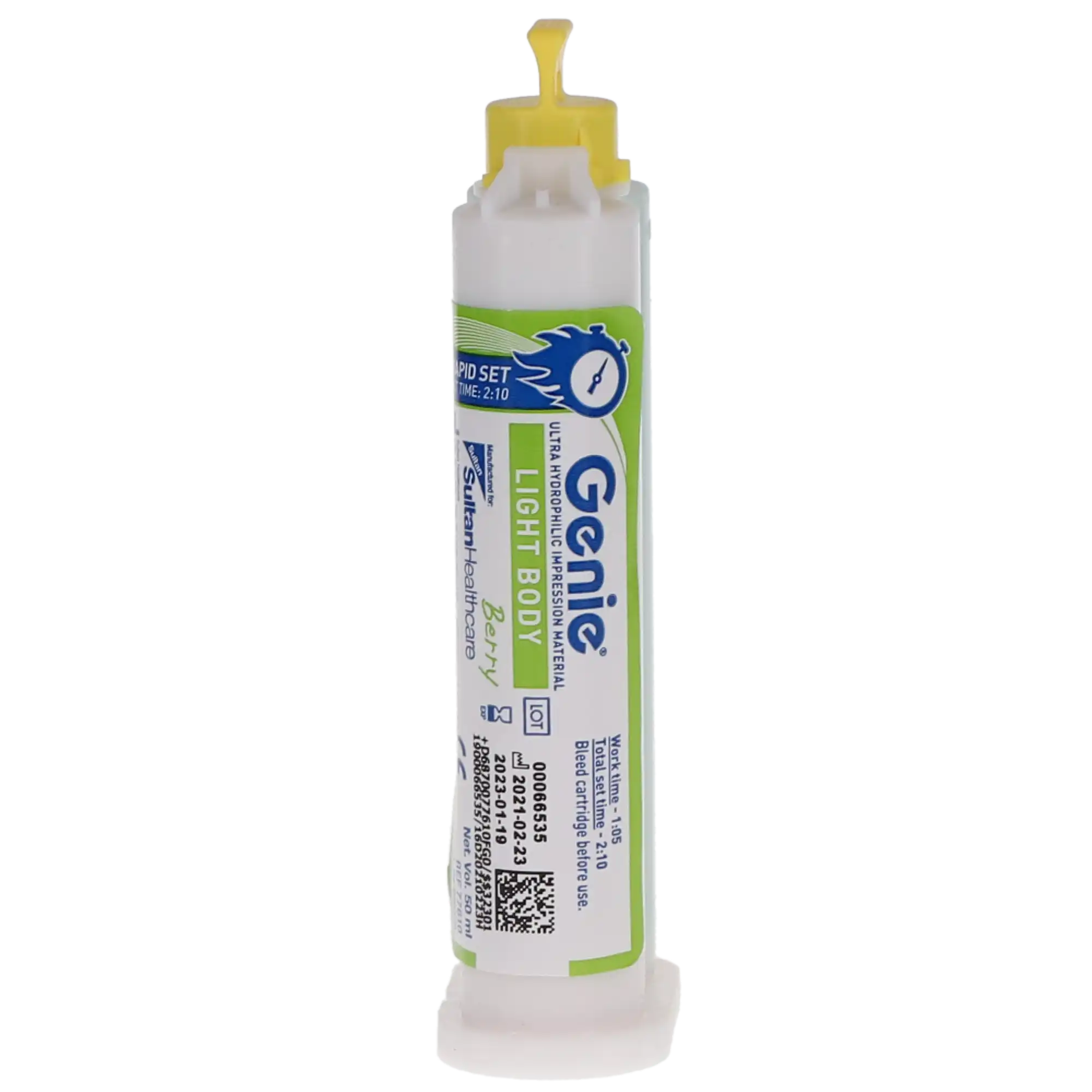 Genie VPS Impression Material, Light Body, Rapid Set, Berry Flavor, Green, 50 ml Cartridges, 2/Pk, 77610 thumbnail 2