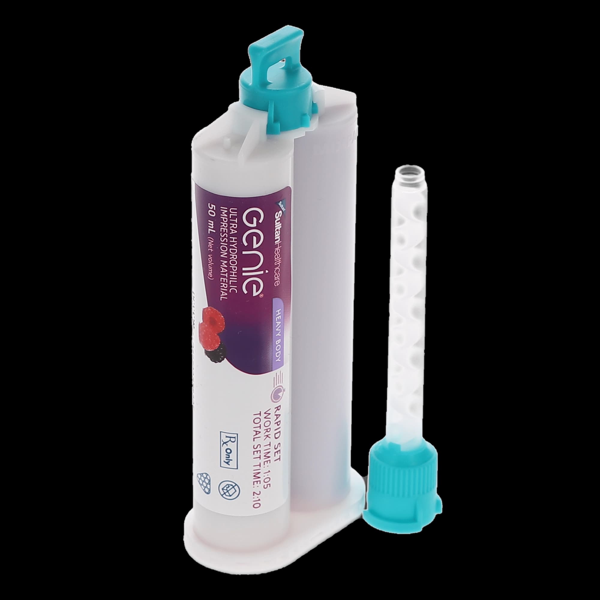 Genie VPS Impression Material, Heavy Body, Rapid Set, Berry Flavor, Purple, 50 ml Cartridges, 2/Pk, 77630 thumbnail 3