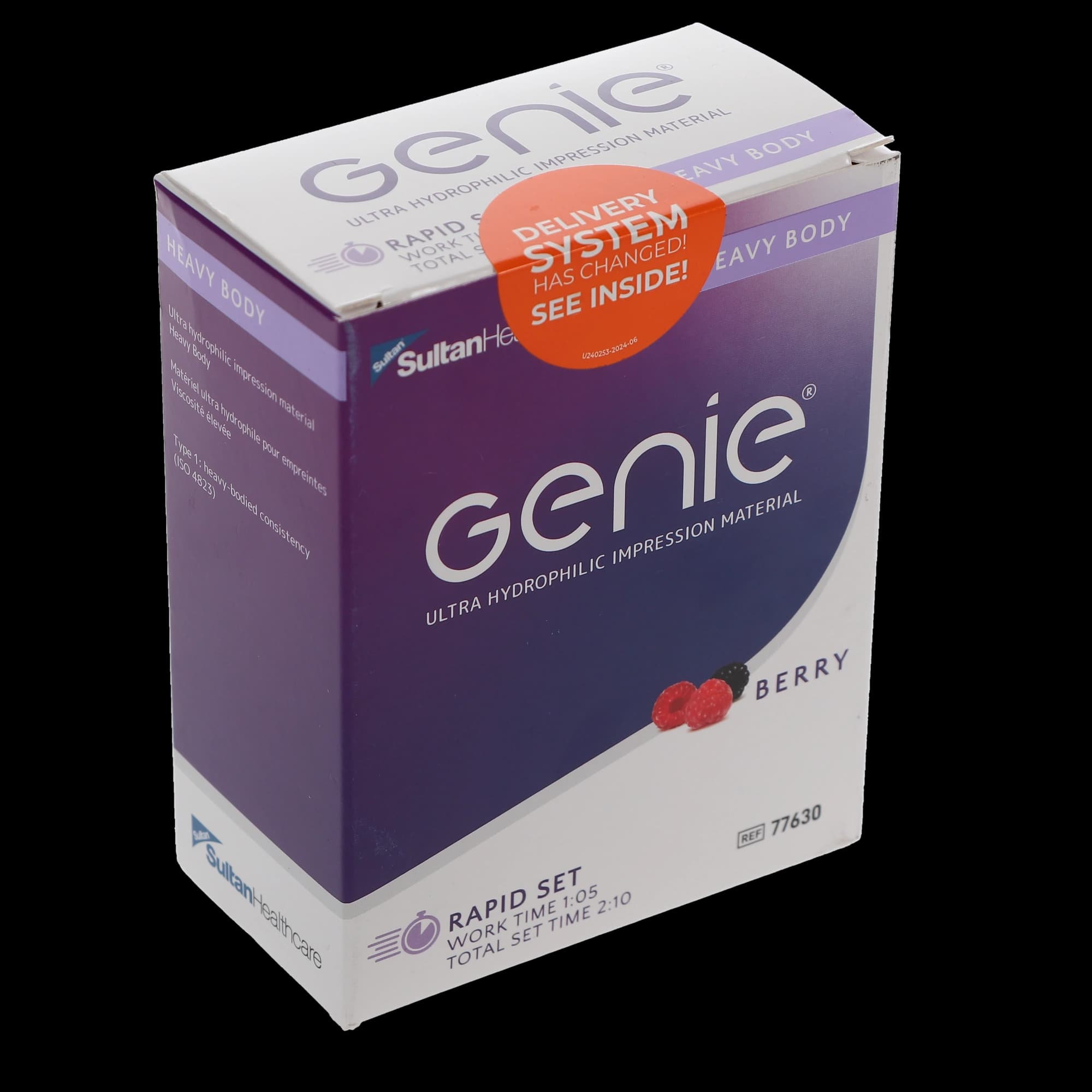 Genie VPS Impression Material, Heavy Body, Rapid Set, Berry Flavor, Purple, 50 ml Cartridges, 2/Pk, 77630 thumbnail 5