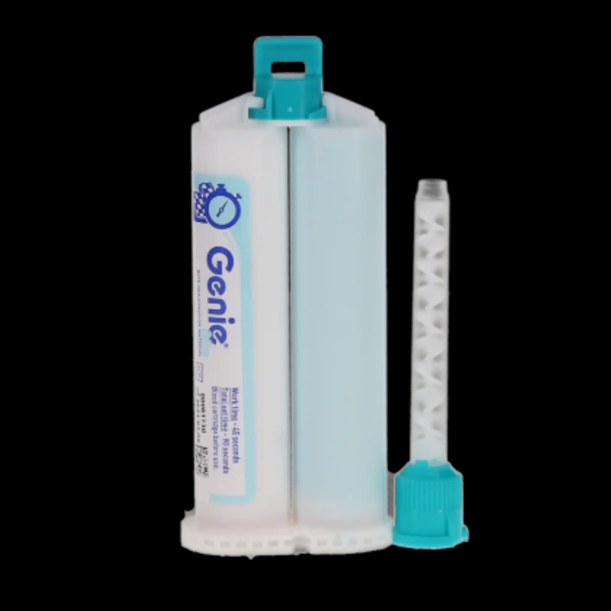 Genie Bite Registration Material, Fast Set, Mint, 2 x 50 ml Cartridges with 6 Mixing Tips, 77640 thumbnail 5