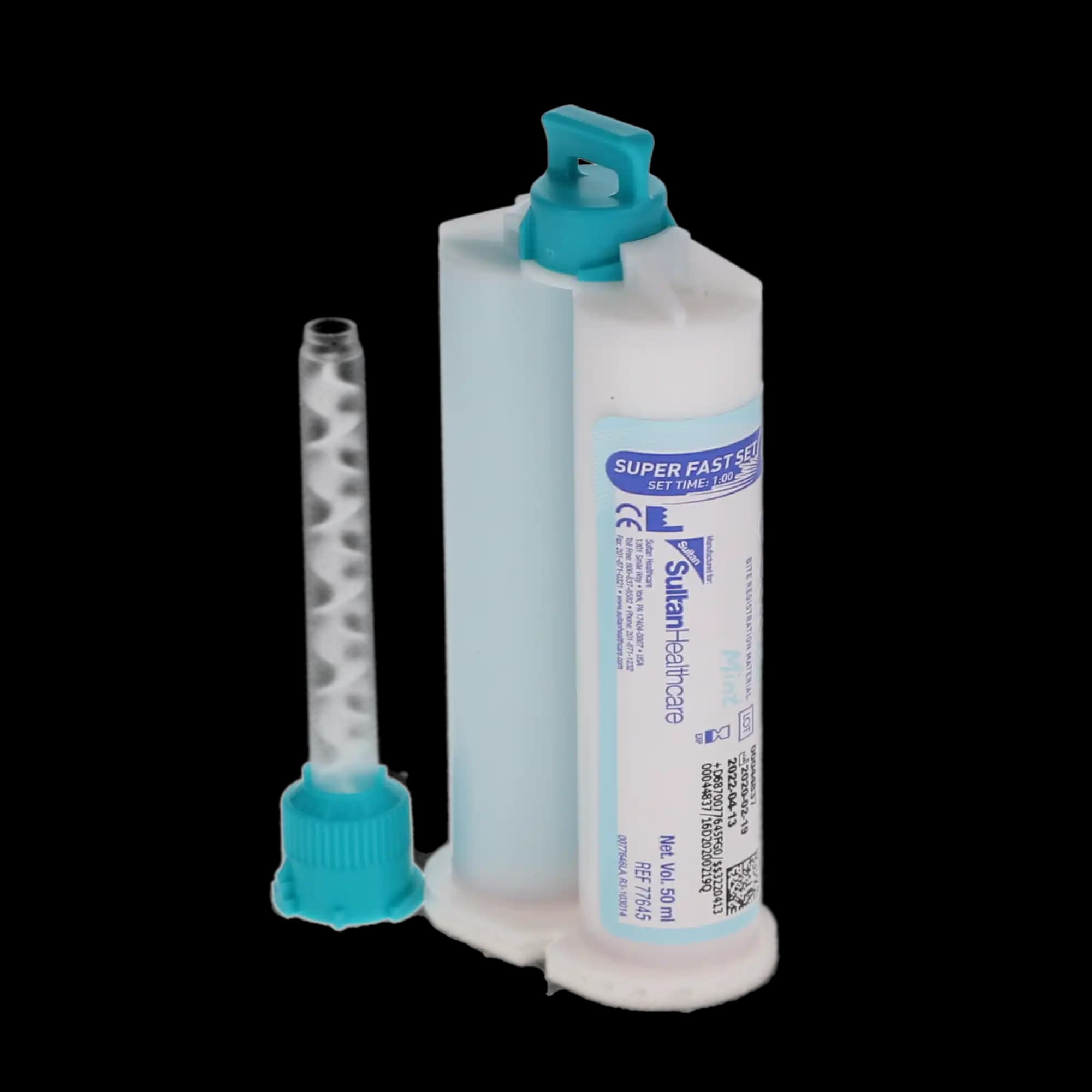 Genie Bite Registration Material, Super Fast Set (60 sec), Mint, 50 ml Cartridges, 2/Pk with 6 Mixing Tips, 77645 - Genie Bite Registration Material, Super Fast Set, 50 ml, 2/Pk, 77645 - Image 1