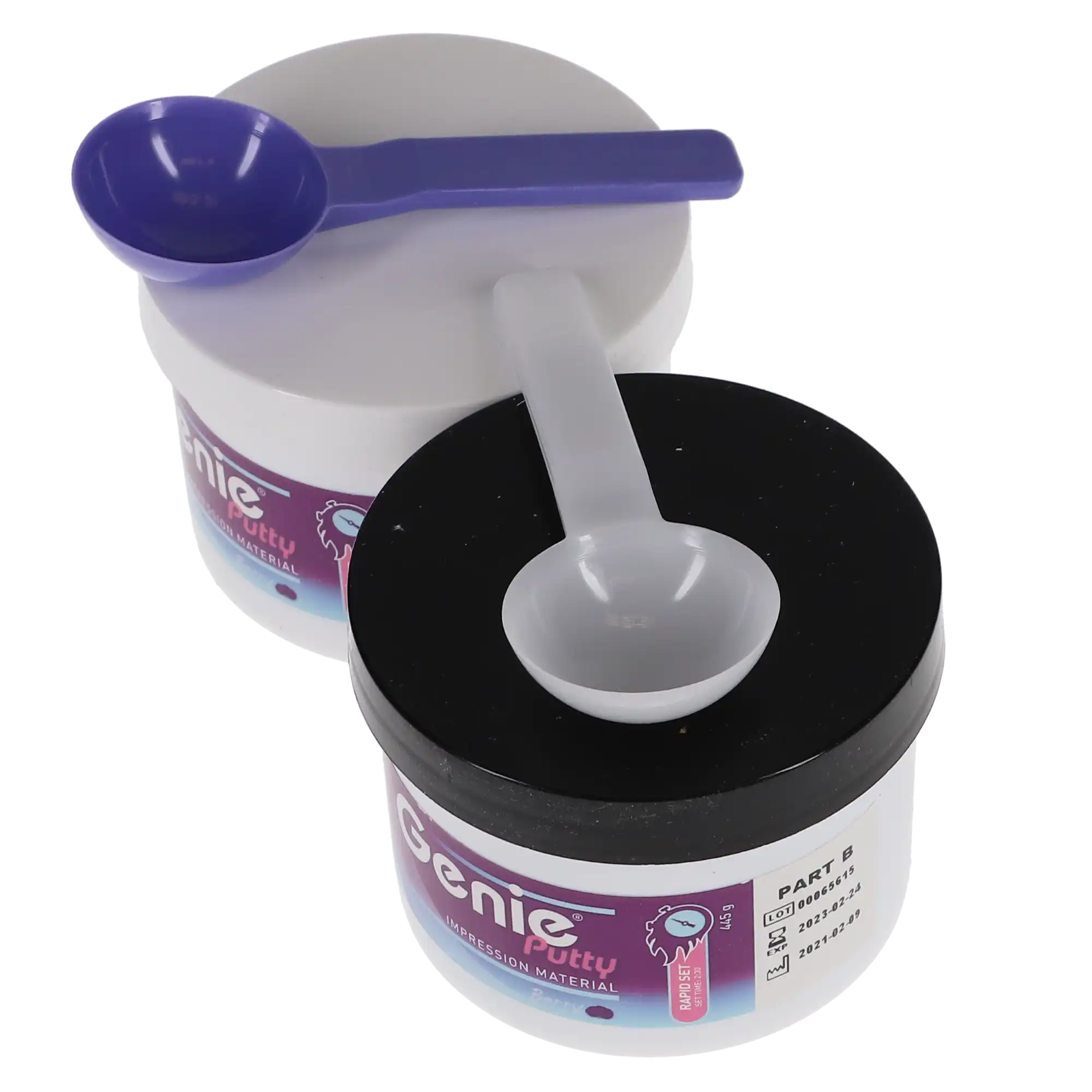 Sultan Genie VPS Putty Impression Material, Rapid Set, Berry Flavor, Purple, 2 x 300 mL Jars, 77650 thumbnail 2