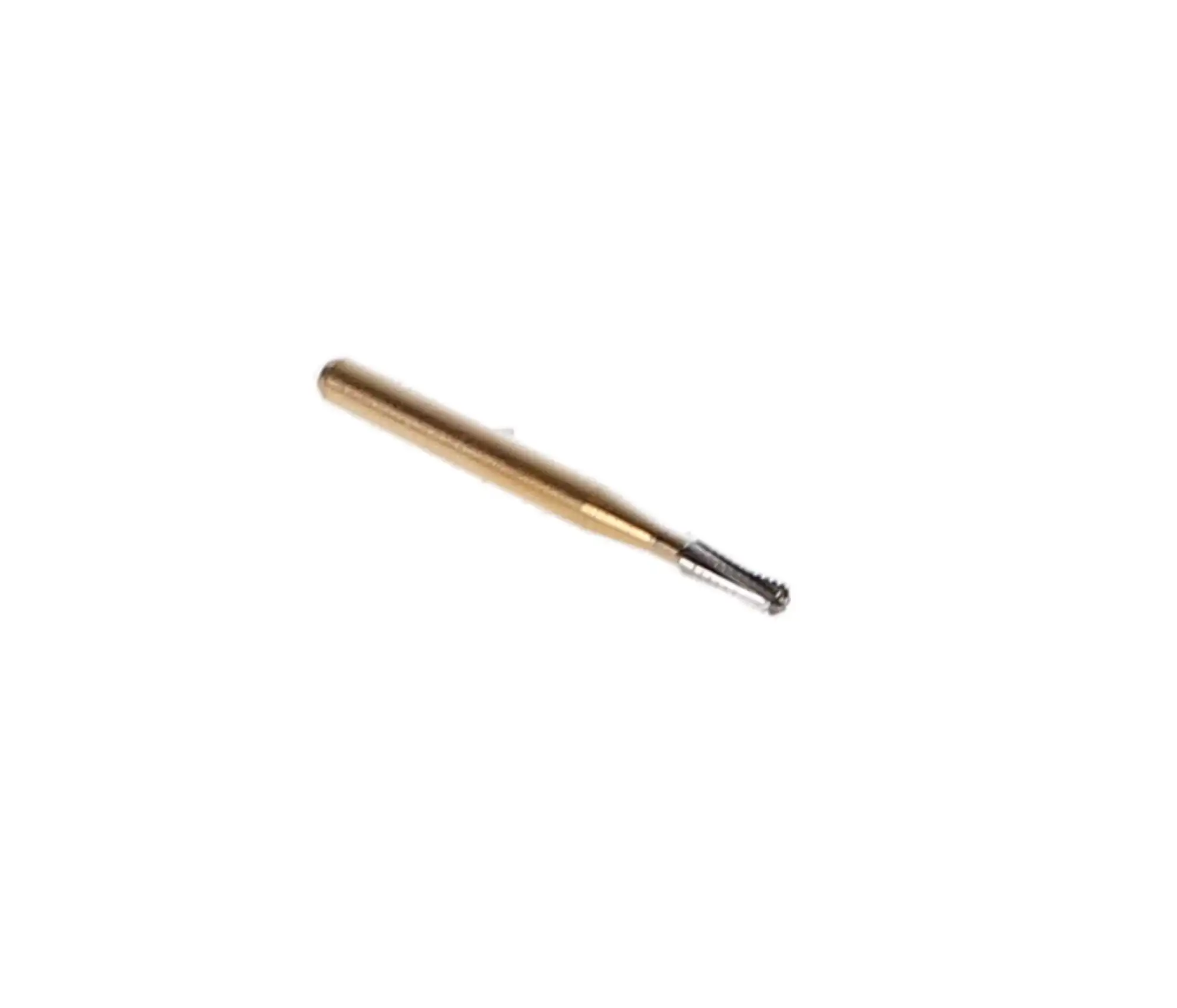 Great White Gold Series Carbide Burs, FG, Straight Fissure Round End Cross Cut, #GW2 (1558), 100/Pk, 13095 thumbnail 2
