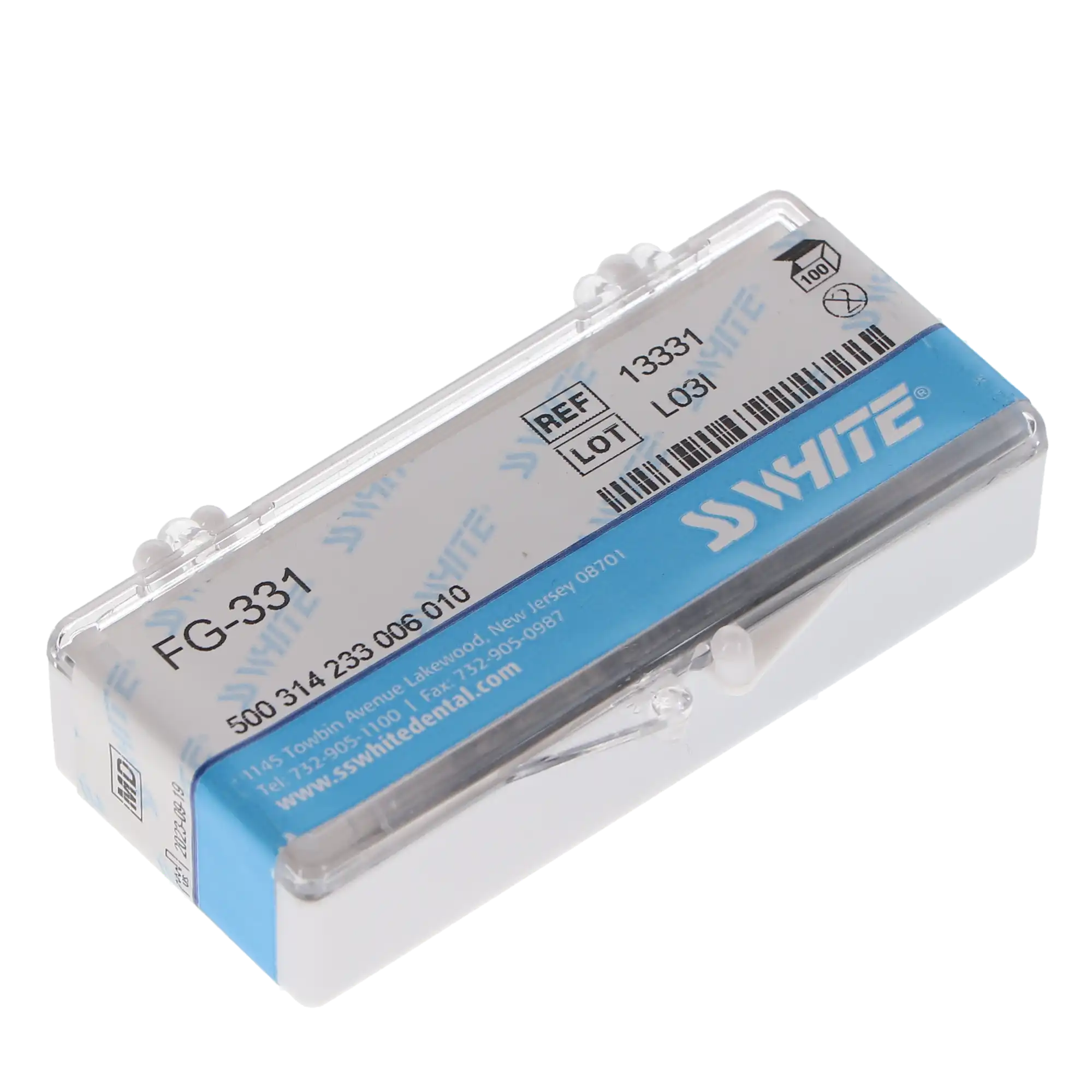 SS White Standard Operative Carbide Burs, FG, Pear, #331, 1.0 mm Head Diameter, 1.8 mm Head Length, 100/Pk, 13331 thumbnail 4