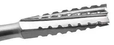 SS White Standard Operative Carbide Bur, FGSS, Straight Fissure Flat End Crosscut, #557, Short Shank, 100/Pk thumbnail 2