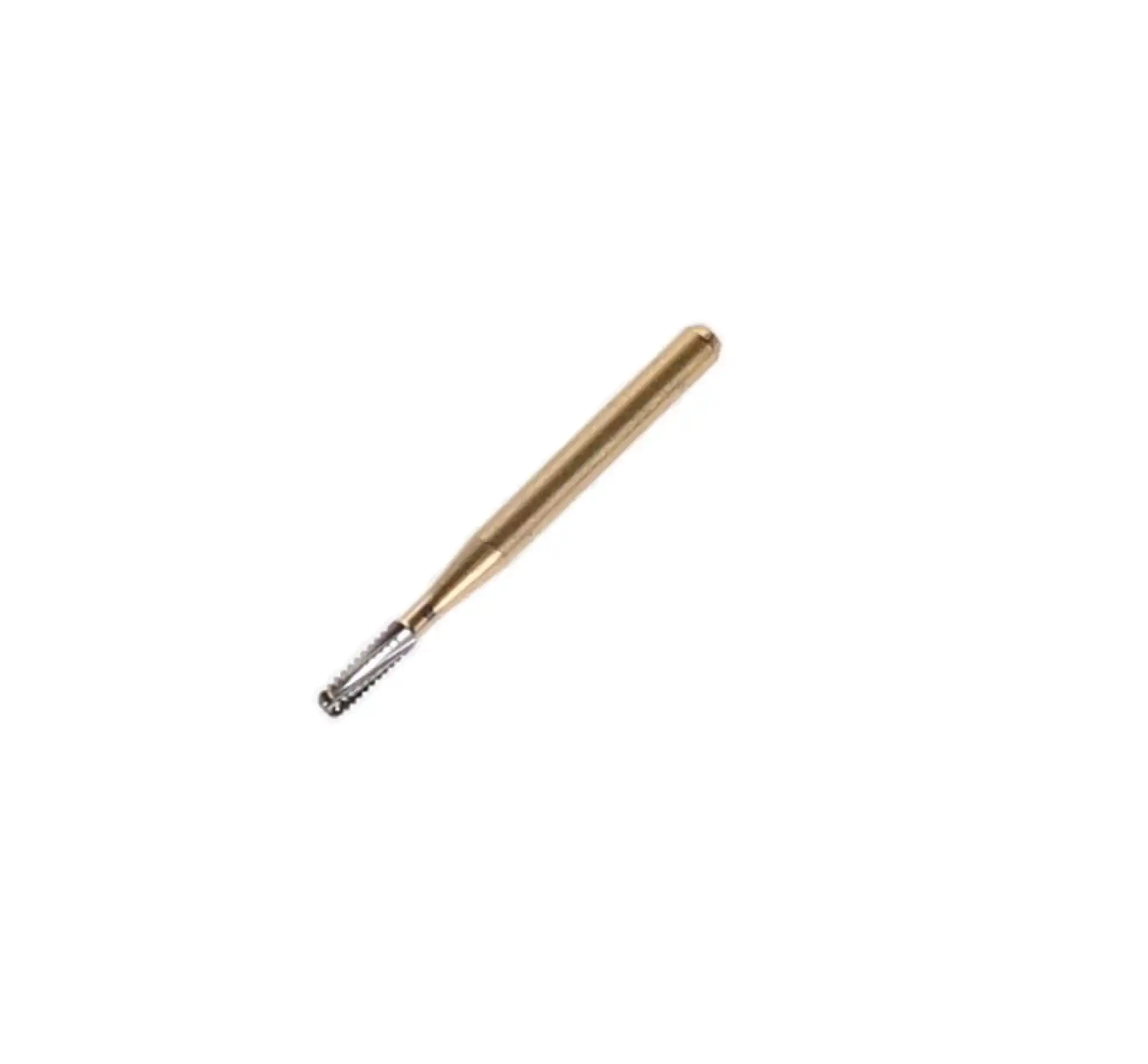 Great White Gold Series Carbide Bur, FG, Straight Fissure Round End Cross Cut, #GW2 (1558), 1.2 mm Head, 10/Pk, 15062 thumbnail 2