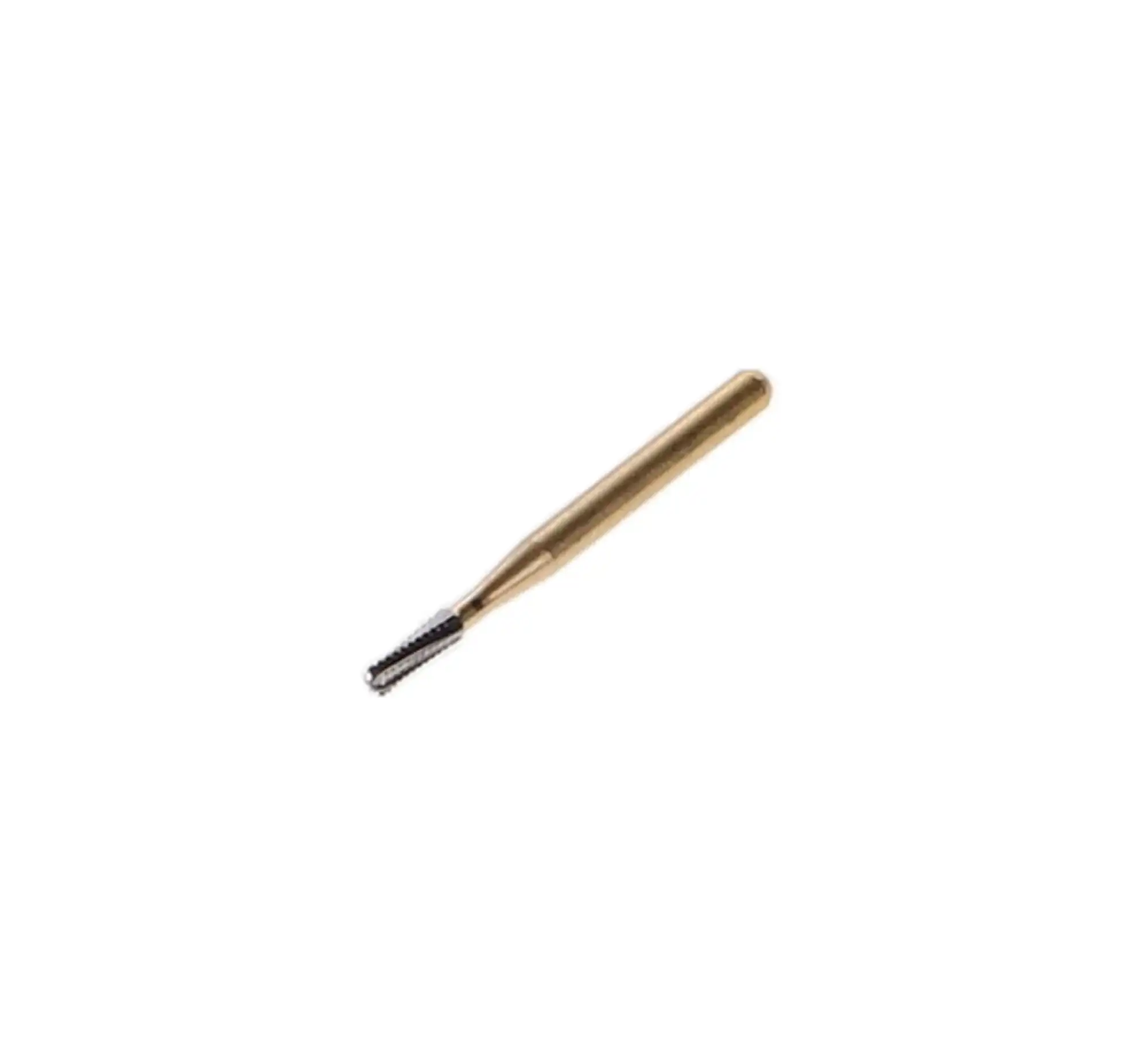 Great White Gold Series Carbide Bur, FG, Straight Fissure Round End Cross Cut, #GW2 (1558), 1.2 mm Head, 10/Pk, 15062 thumbnail 3