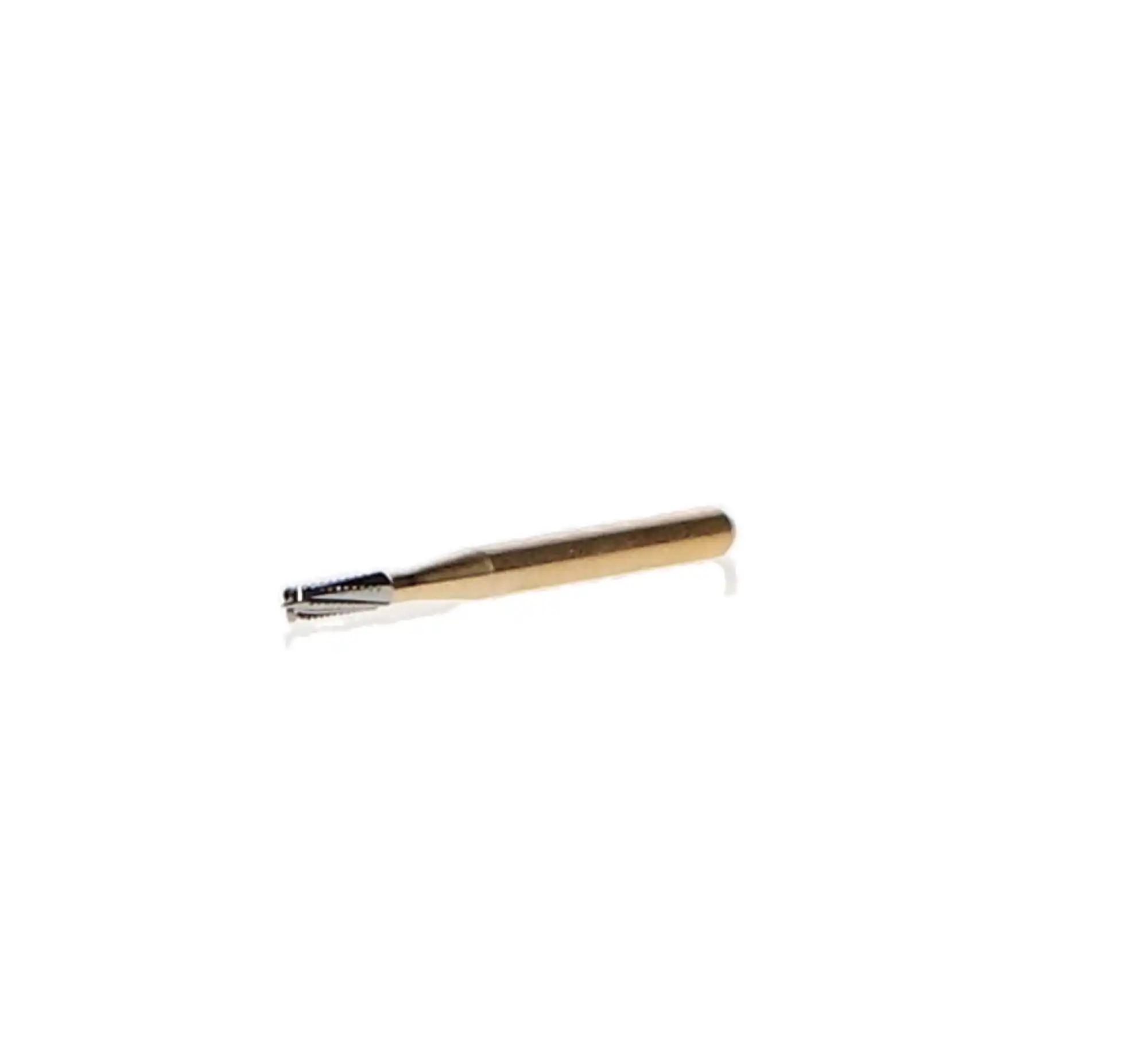 Great White Gold Series Carbide Bur, FG, Straight Fissure Round End Cross Cut, #GW2 (1558), 1.2 mm Head, 10/Pk, 15062 thumbnail 4