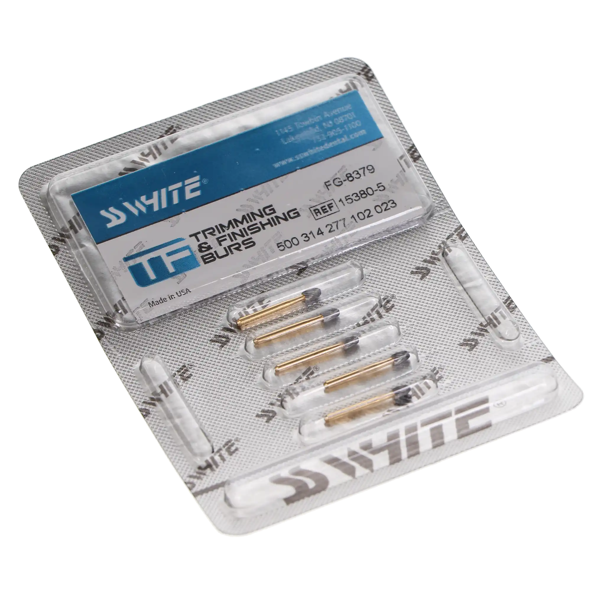 SS White 20-Blade Trimming & Finishing Carbide Bur, FG, Football, #8379G, 5/Pk, 15380-5 thumbnail 5