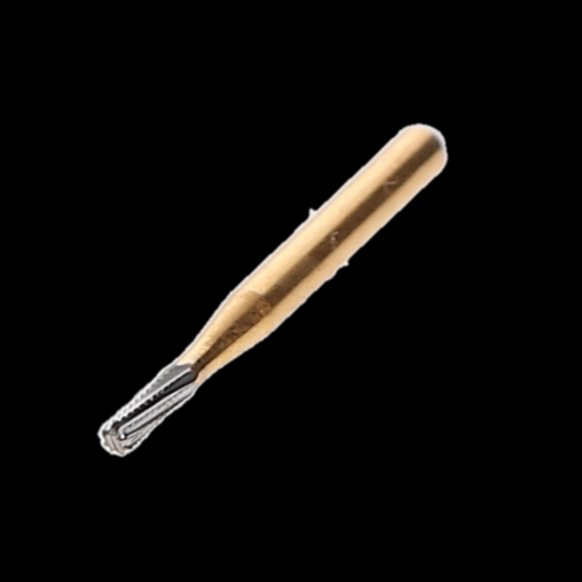 Great White Gold Series Carbide Burs, FG, Straight Cross Cut Fissure, #GW1557, 10/Pk, 18221 thumbnail 3