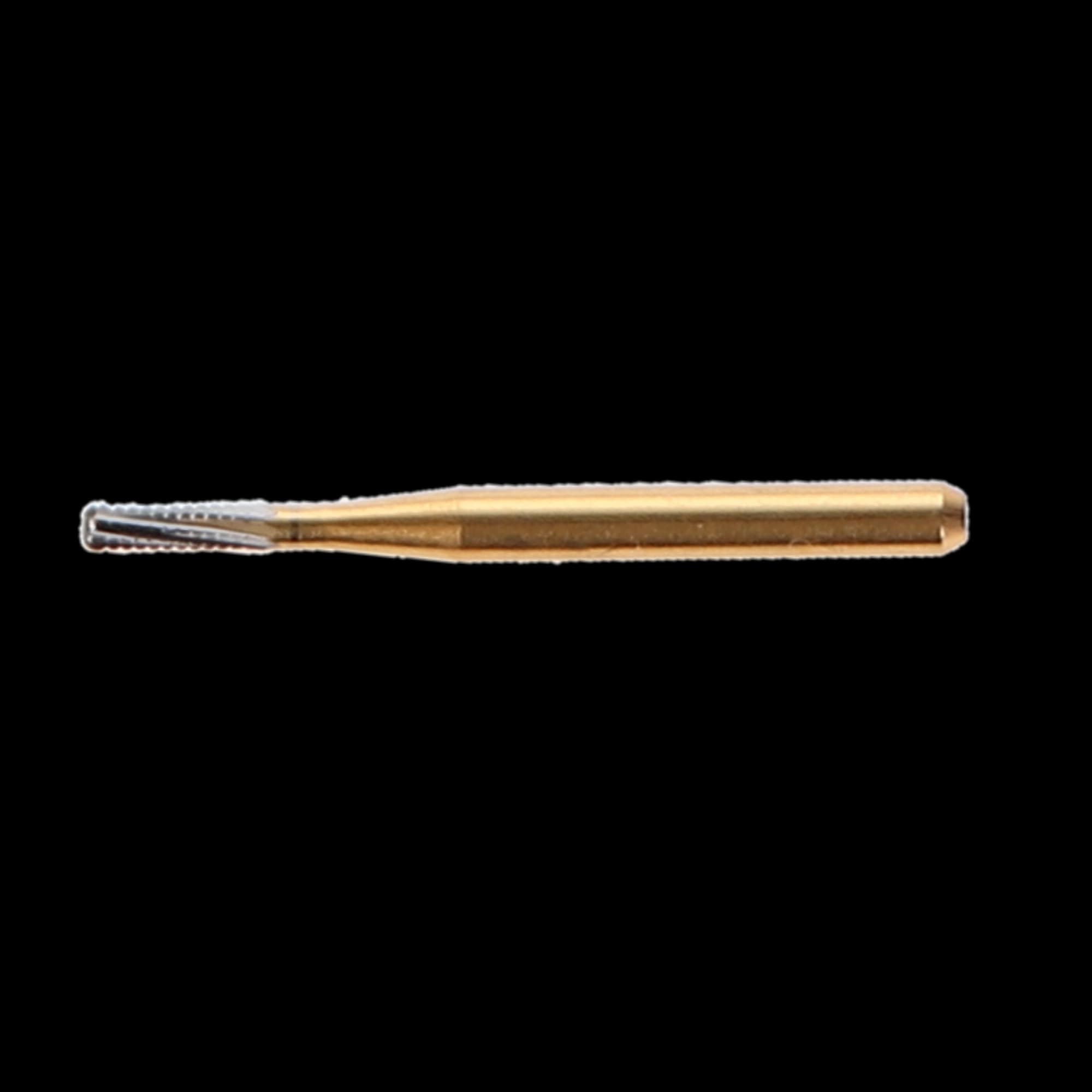 Great White Gold Series Carbide Burs, FG, Straight Cross Cut Fissure, #GW1557, 10/Pk, 18221 thumbnail 2