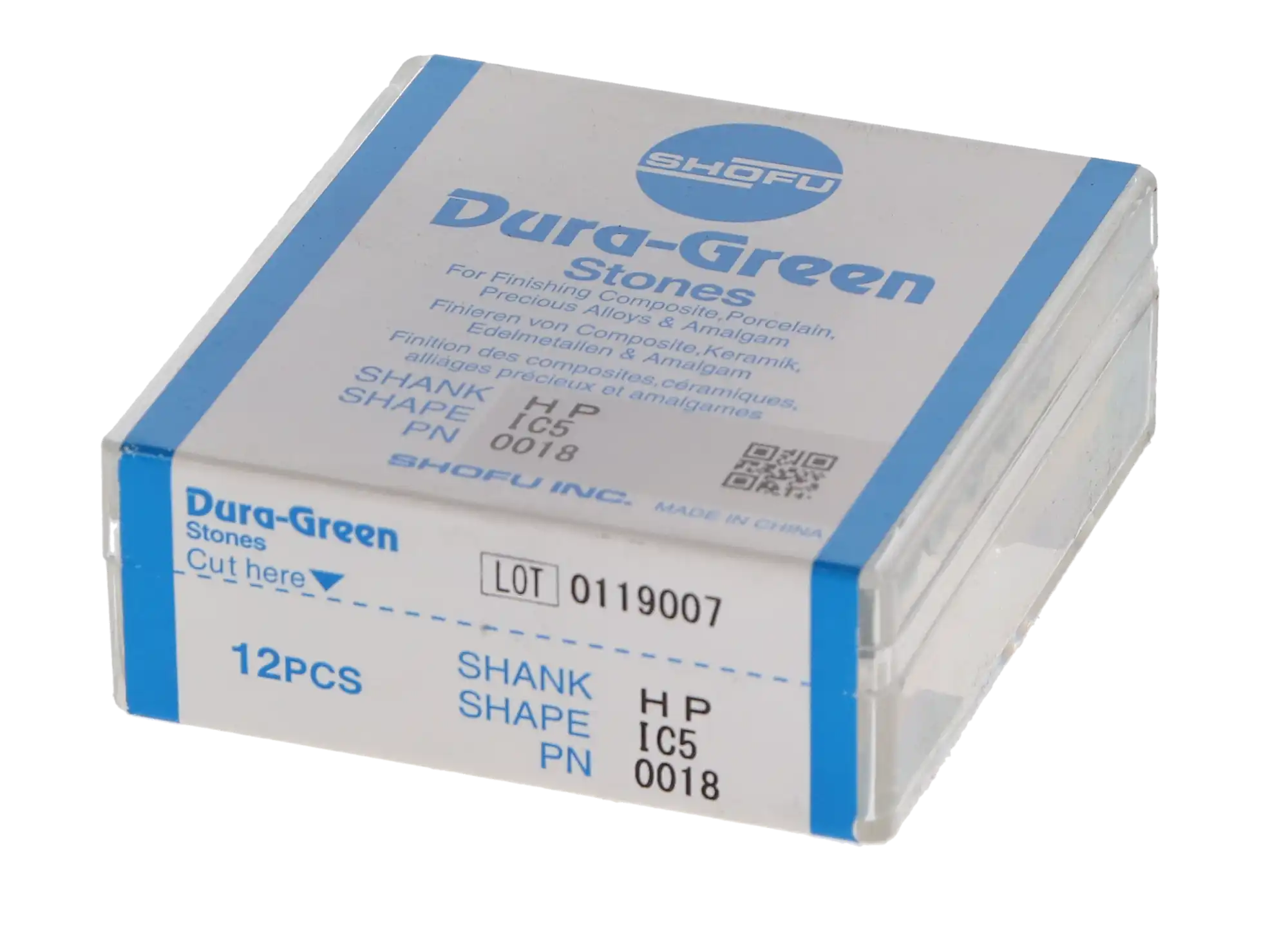 Dura-Green Silicon Carbide Finishing Stones, HP, Inverted Cone IC5, ISO #070, Green, 12/Pk, 0018 thumbnail 8