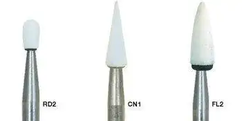 Shofu Dura-White Stones, RD1 Round, CA (Contra Angle) Latch-Type, White, 12/Pk, 0227 thumbnail 5