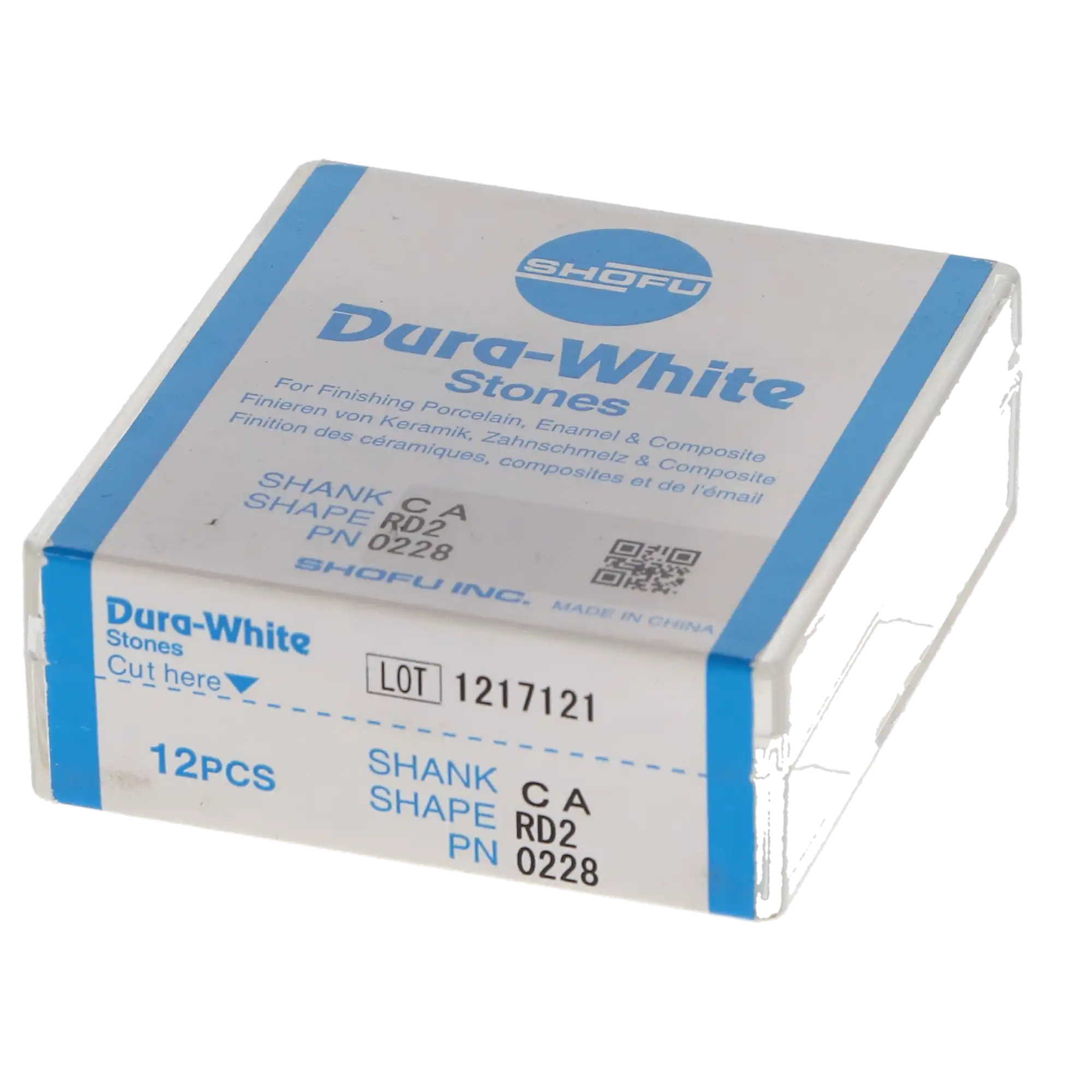 Shofu Dura-White Stones, CA (Contra Angle), Round RD2, White, Aluminum Oxide, 12/Pk, 0228 thumbnail 8
