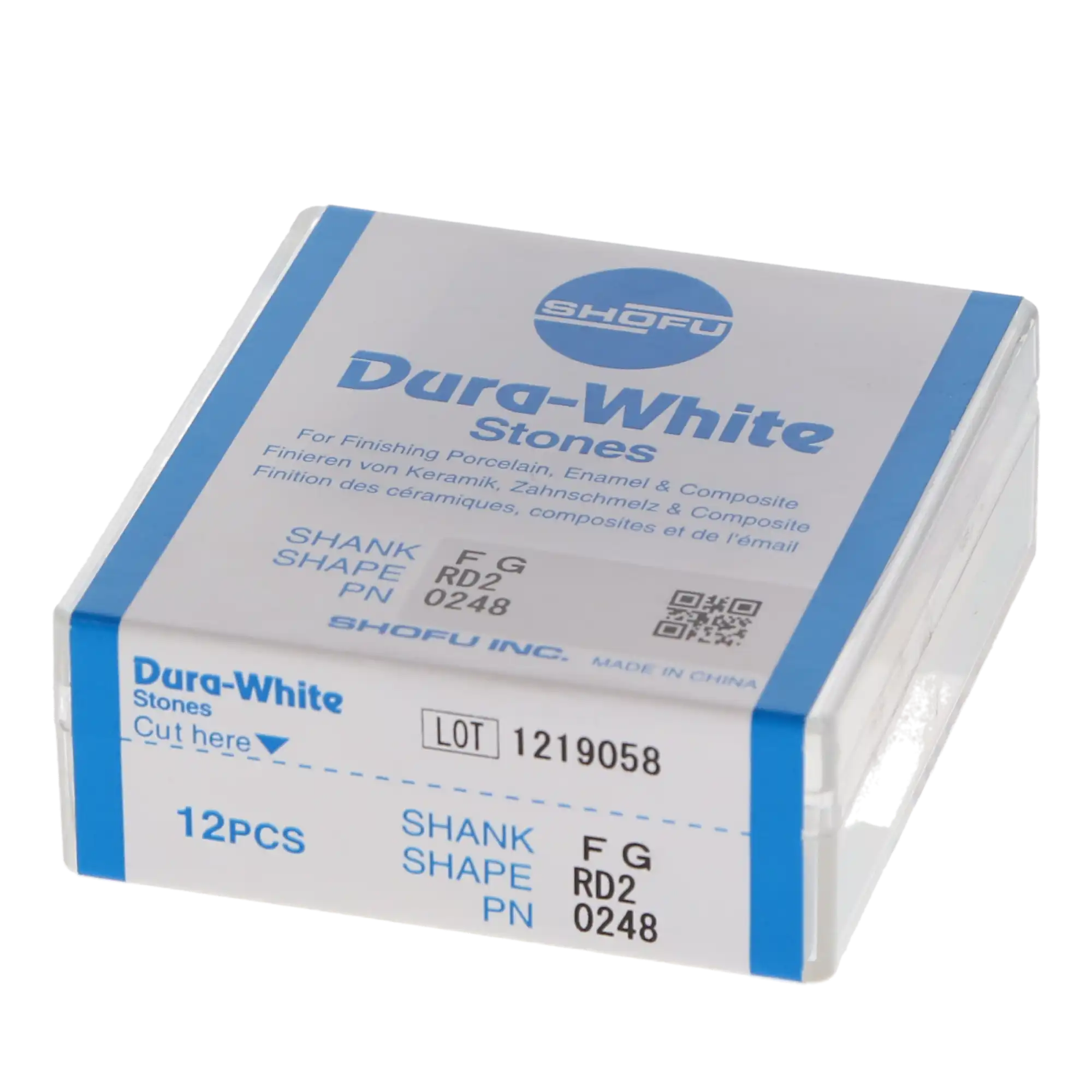 Shofu Dura-White Stones, FG, Round RD2, #024, White, 12/Pk, 0248 thumbnail 9