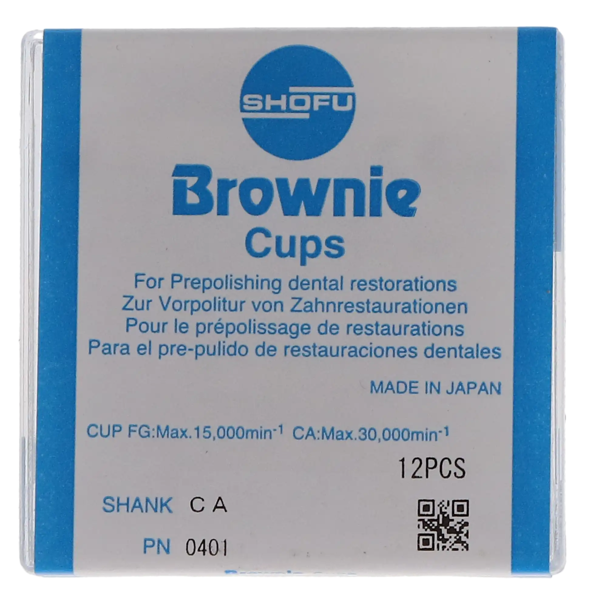 Shofu Brownie Silicone Polishers, Cup, CA (Latch) Shank, #0401, Brown, 12/Pk thumbnail 7