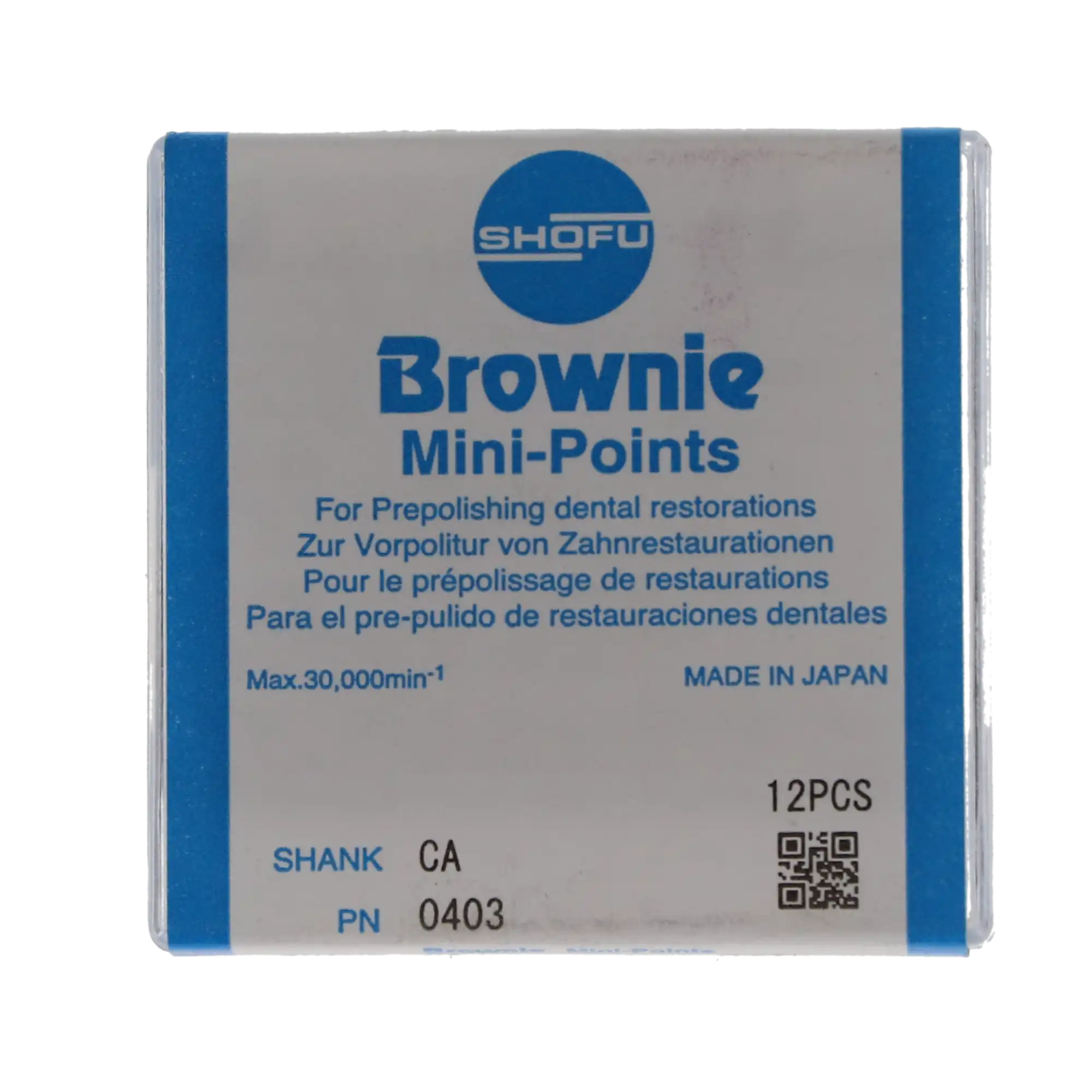 Shofu Brownie Silicone Pre-Polishing Mini-Point, CA (Latch) Shank, ISO #030, Brown, 12/Pk, 0403 thumbnail 7