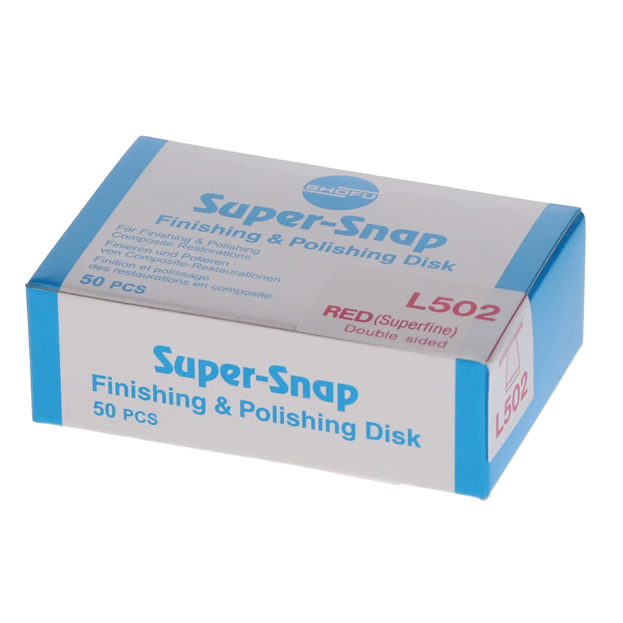 Super-Snap Super-Polishing Replacement Disks, Red, Super Fine, Double-Sided, Standard 12 mm, 50/Pk, L502 thumbnail 10