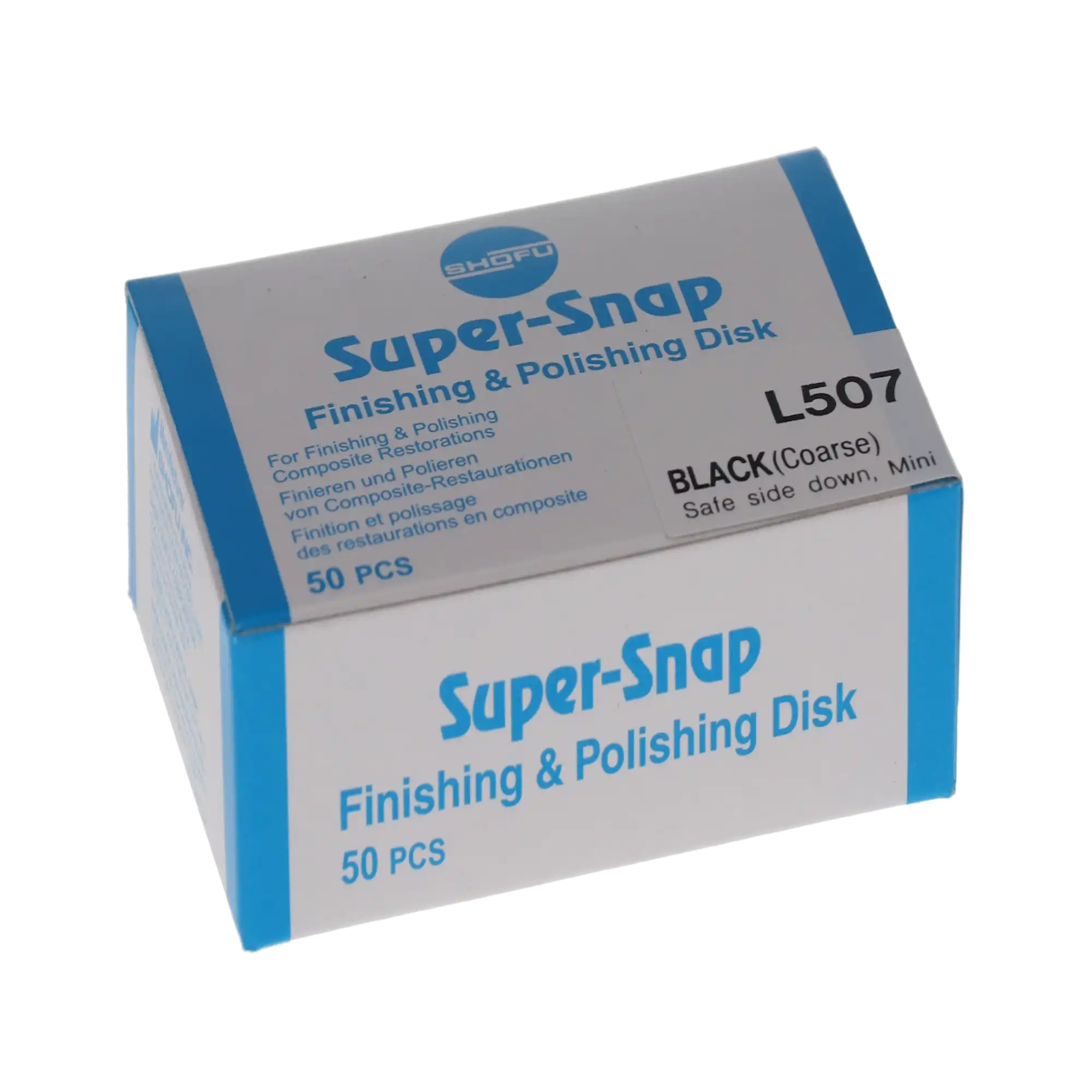 Shofu Super-Snap Contouring Replacement Disks, Mini 8mm, Coarse (Black), Safe Side Down, 50/Pk, L507 thumbnail 10