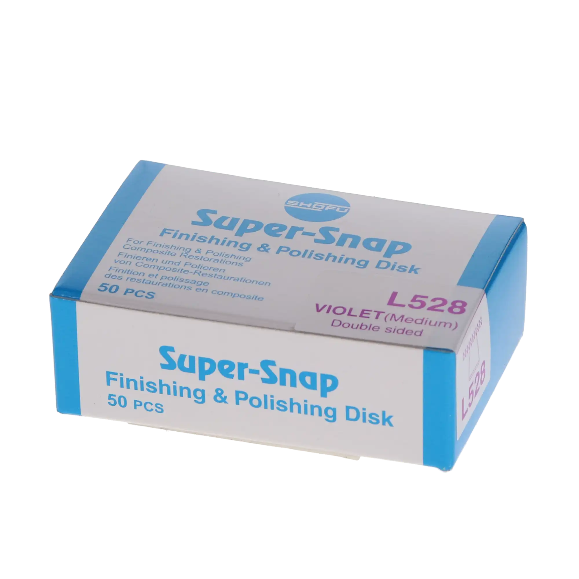 Super-Snap Finishing Discs, Medium (Dark Violet), Double-Sided, Standard 12 mm, 50/Pk, L528 thumbnail 10
