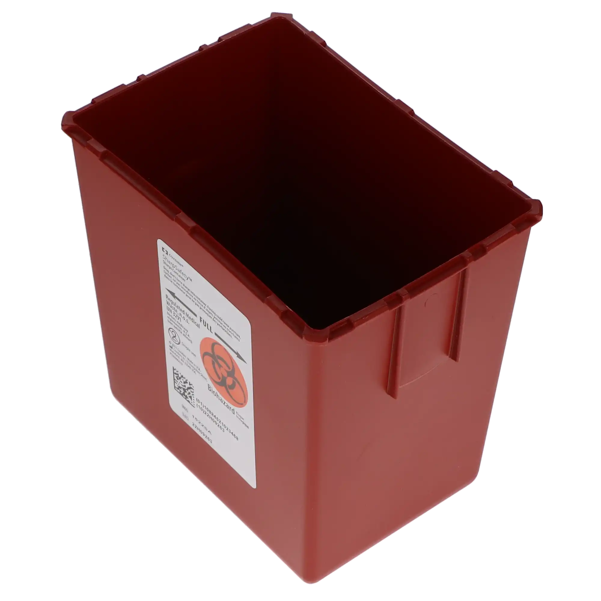 SharpSafety Phlebotomy Sharps Container, 2.2 Quart, Red with Translucent Top and Sliding Lid, 1522SA thumbnail 3