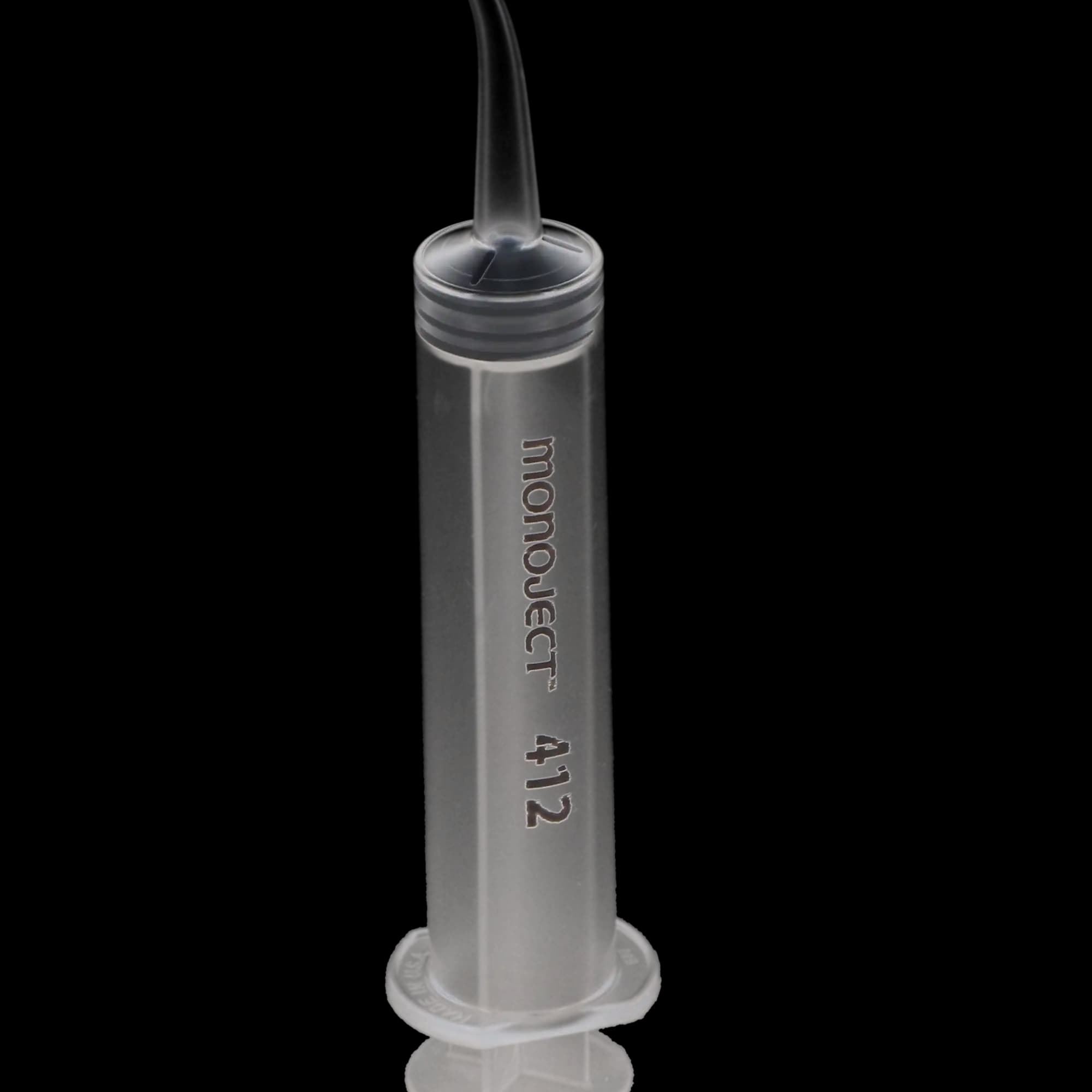 Monoject Disposable Irrigation Syringe, Curved Tip, #412, 12 cc, Non-Sterile, 50/Pk, 412012 thumbnail 3