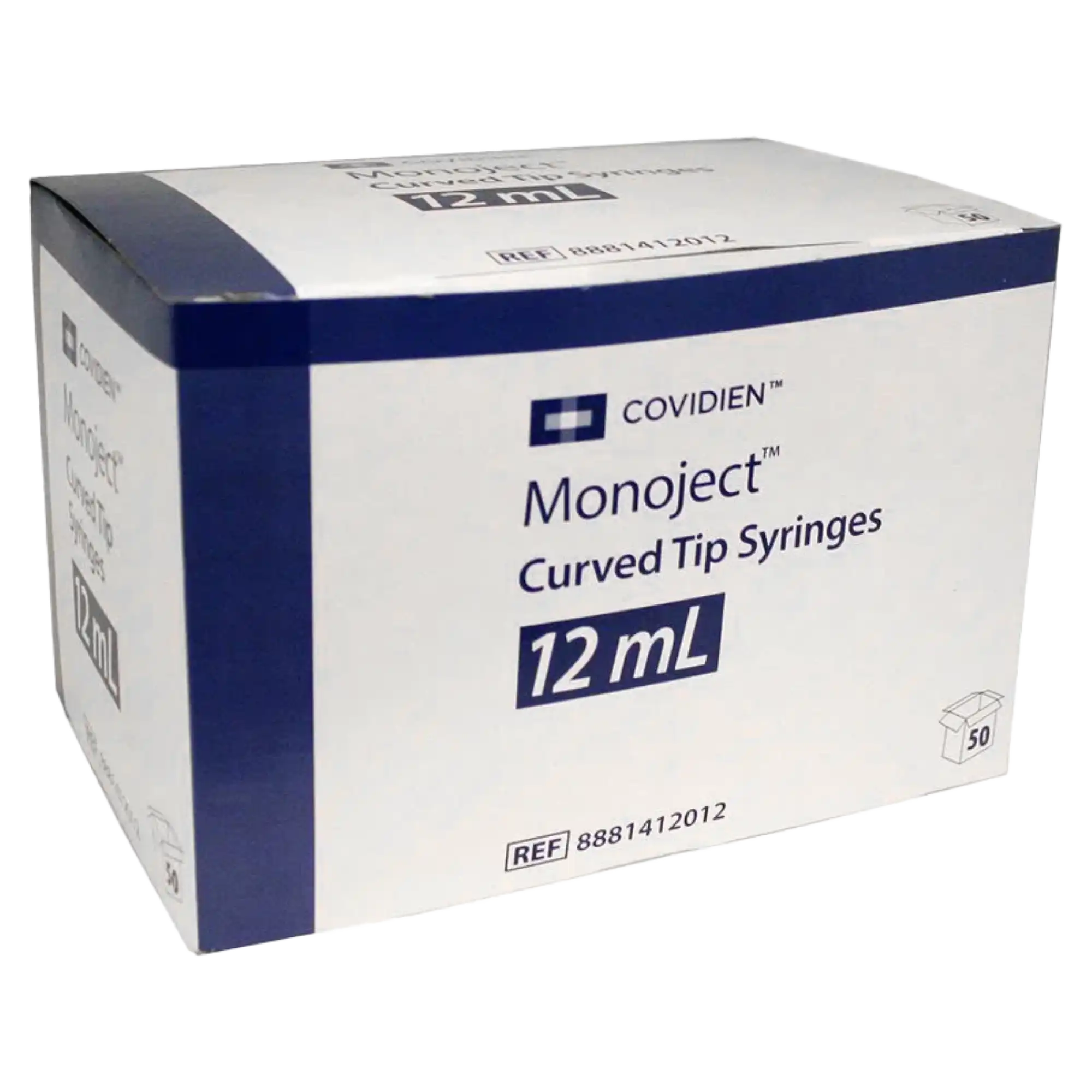 Monoject Disposable Irrigation Syringe, Curved Tip, #412, 12 cc, Non-Sterile, 50/Pk, 412012 thumbnail 5