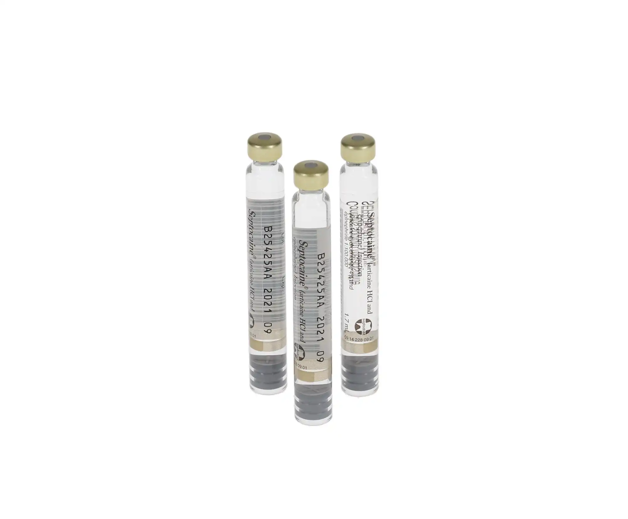 Septocaine® Articaine HCl 4% with Epinephrine 1:100,000, Gold Box, 1.7 mL Cartridges, 50/Box, 01A1400 thumbnail 7