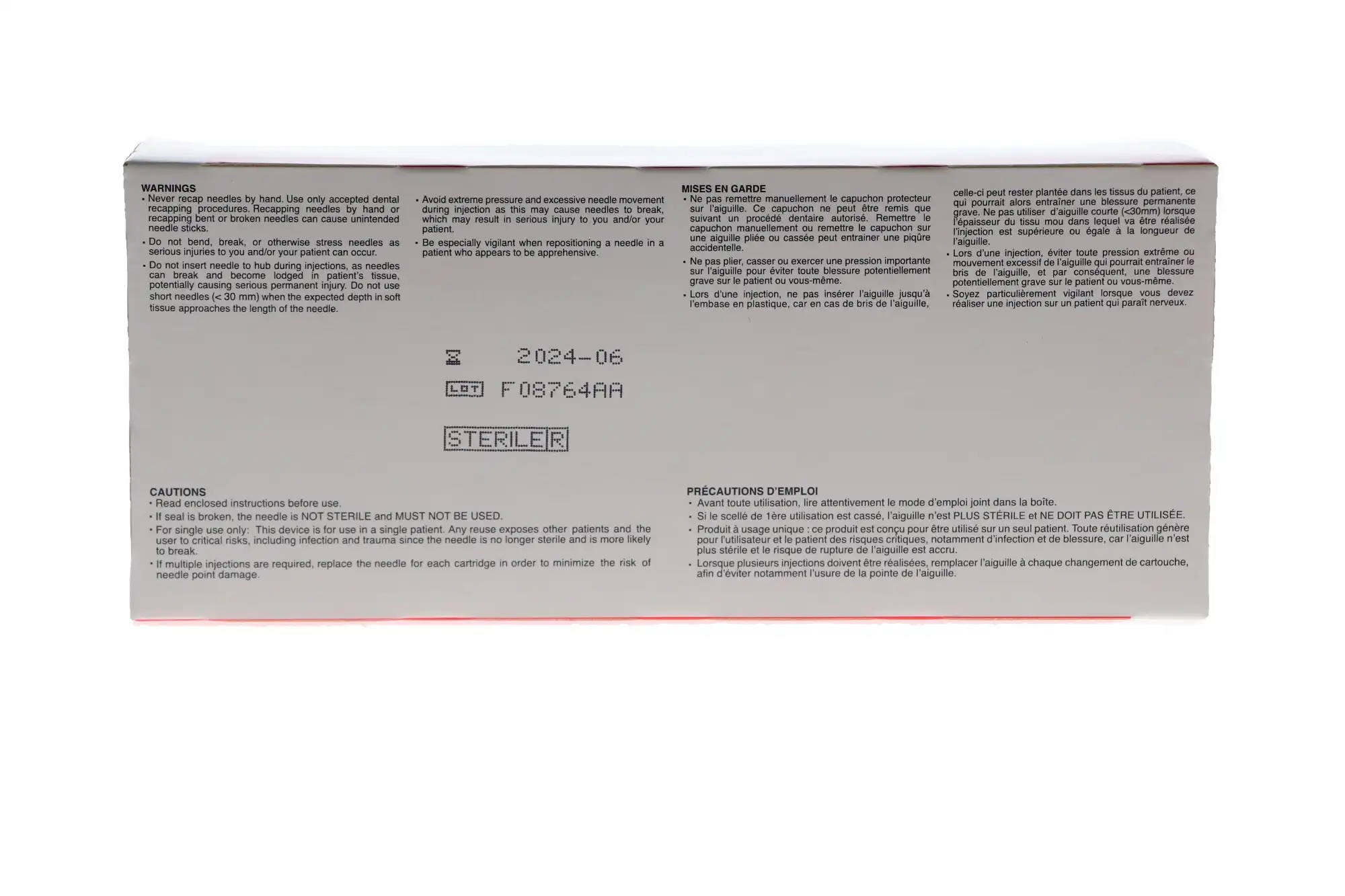 Septoject Dental Hypodermic Needles, 25 Gauge Long (35mm), Red, Plastic Hub, 100/Box, 01-N1252 thumbnail 12