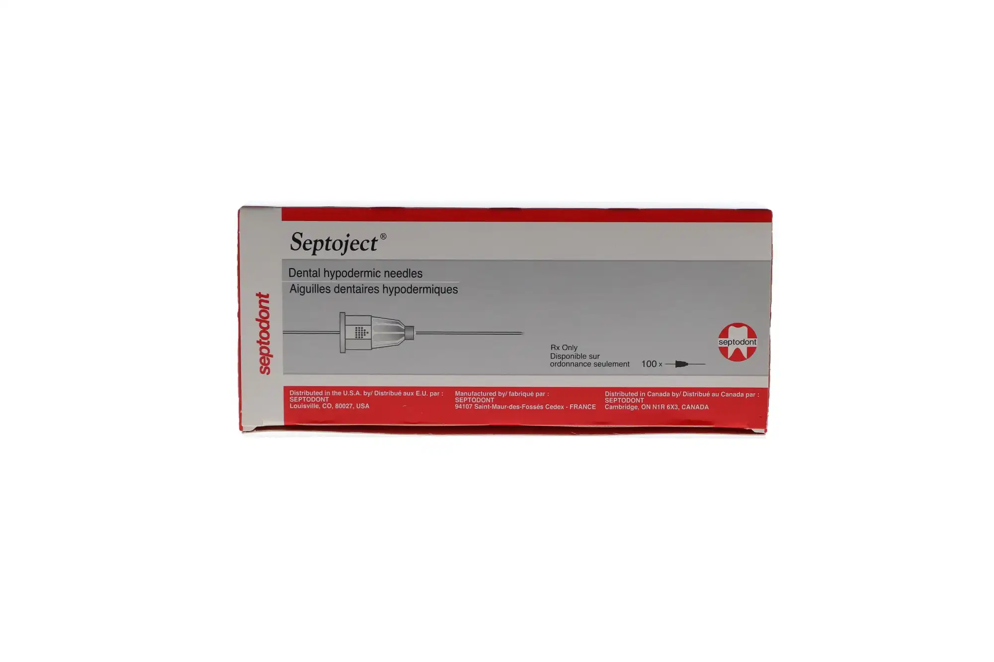 Septoject Dental Hypodermic Needles, 25 Gauge Long (35mm), Red, Plastic Hub, 100/Box, 01-N1252 thumbnail 13