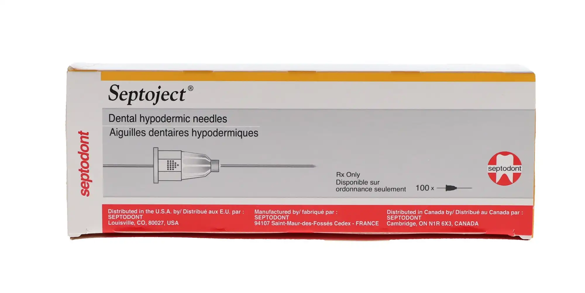 Septoject Dental Hypodermic Needles, Plastic Hub, 27 Gauge, Short, Orange, 100/Pk, N1271, 01N1271 thumbnail 12