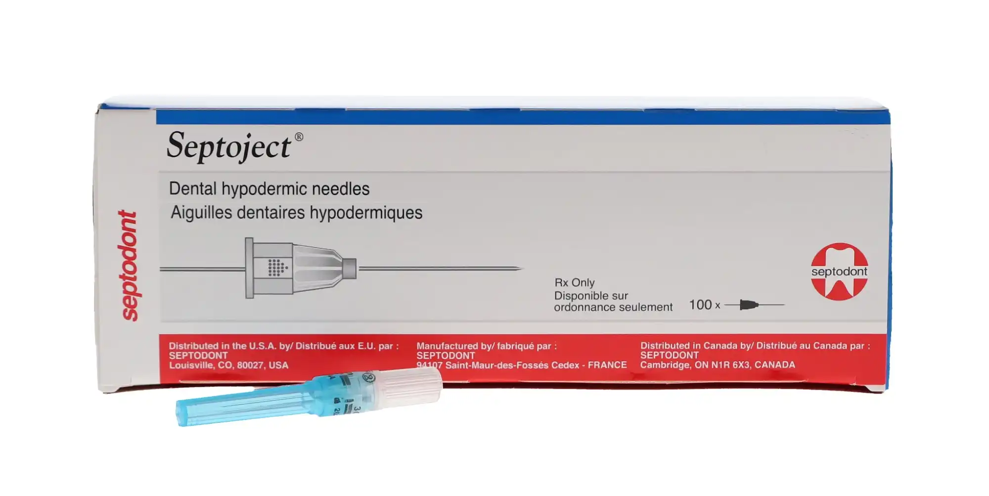 Septoject Dental Hypodermic Needles, Plastic Hub, 30 Gauge, Short, Blue, 100/Box, 01-N1301 thumbnail 9