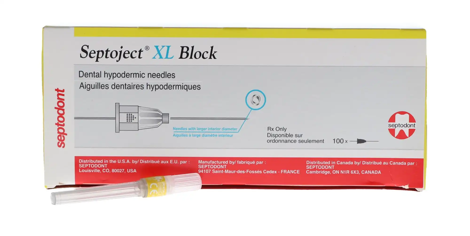 Septoject XL Block Dental Needles, 27 Gauge, Long (35 mm), Sterile, Disposable, Plastic Hub, 100/Box, 01-N1550 thumbnail 12