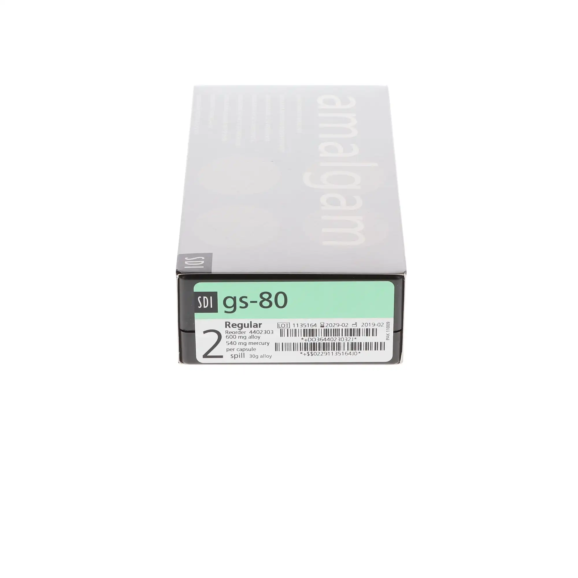 SDI GS-80 Dispersed Phase Amalgam Capsules, 2 Spill, 600 mg, Regular Set, Light Green/Blue, 50/Pkg, 4402303 thumbnail 6