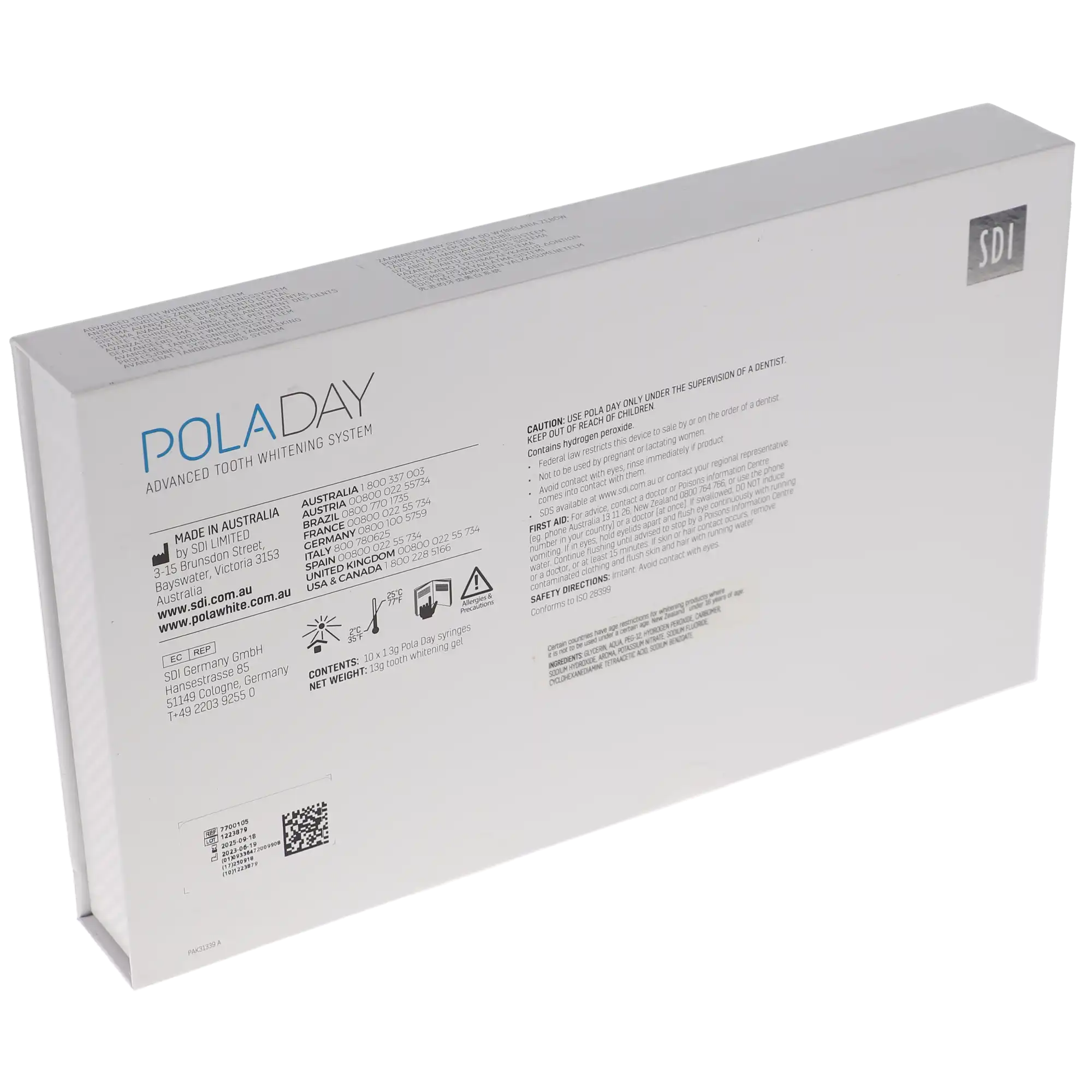 Pola Day Tooth Whitening System, 9.5% Hydrogen Peroxide, Spearmint, 1.3 g Syringe Kit, 10/Pk, 7700105 thumbnail 4