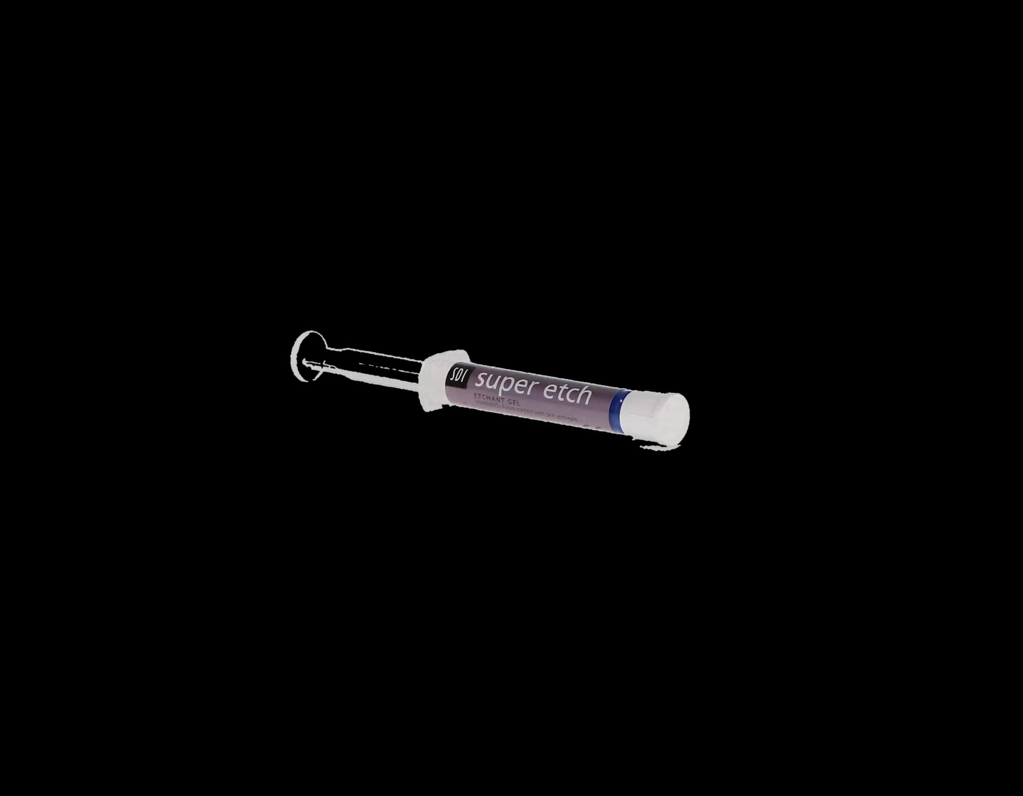 Super Etch 37% Phosphoric Acid Etching Gel, High Viscosity, Blue, Bulk Syringe Kit, 10 x 2 mL Syringes with 50 Tips, 8100045 thumbnail 10