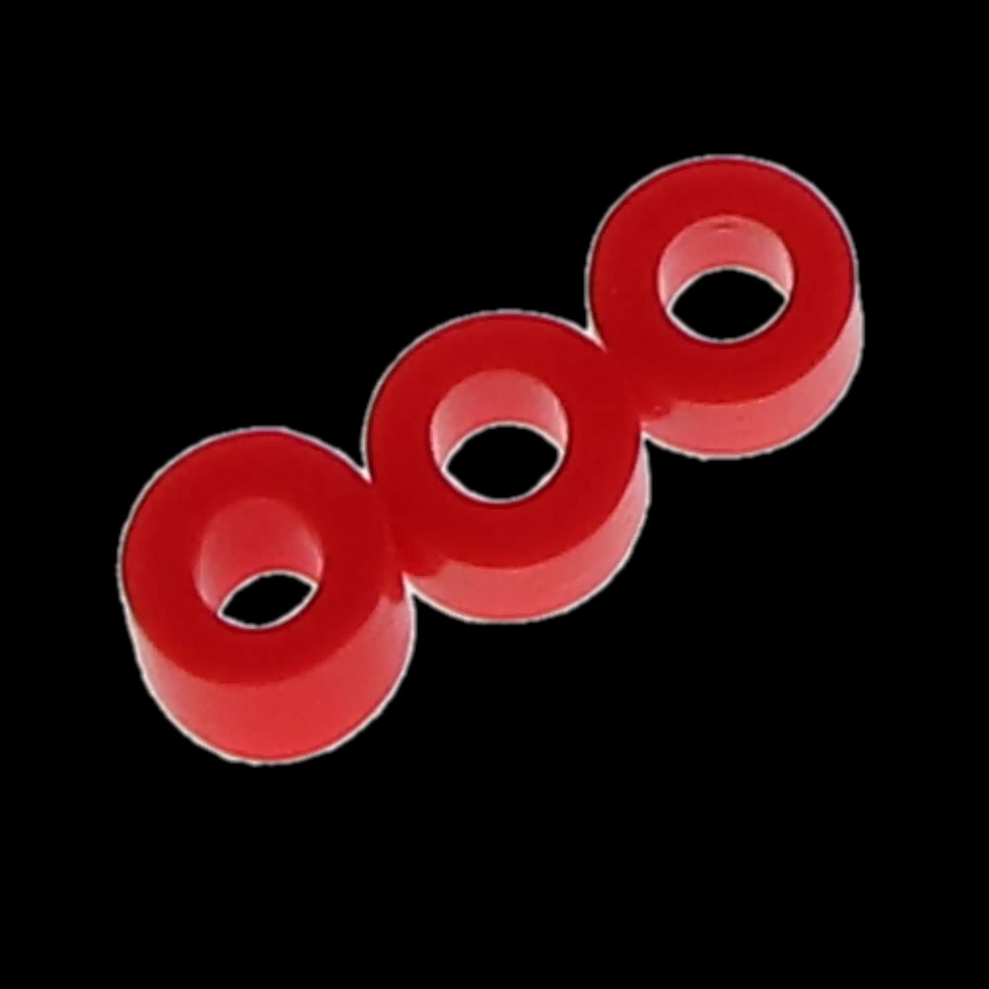Pulpdent Silicone Code Rings, Standard, 1/8" ID x 1/8" W, Red, 100/Pk, CR4 thumbnail 4