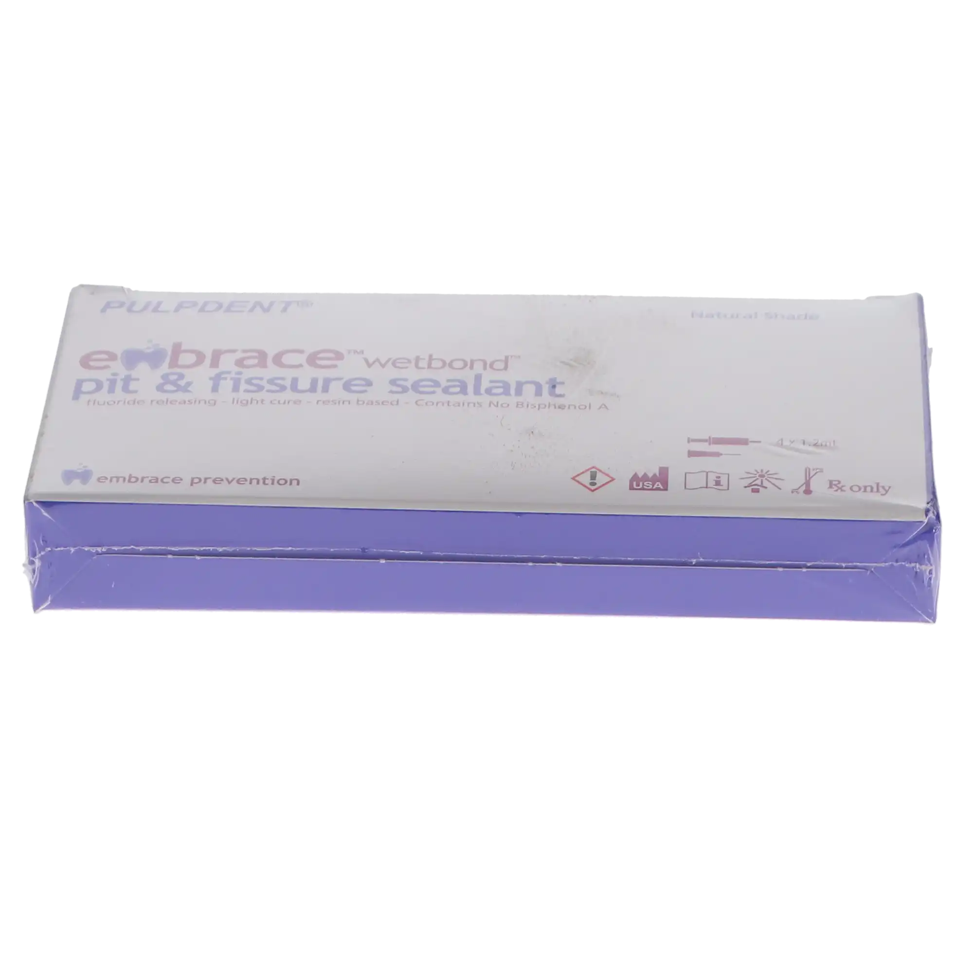 Pulpdent Embrace WetBond Pit & Fissure Sealant, Natural Shade, 1.2 mL Syringe, 4/Pk Kit with 20 Applicator Tips, EMS thumbnail 5